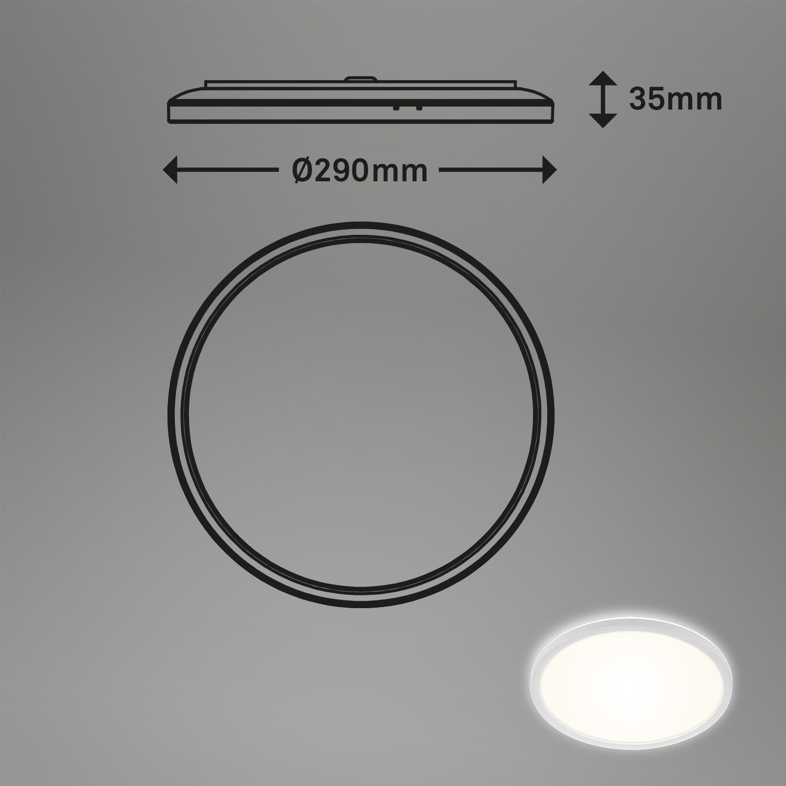 Briloner Leuchten Bad LED-Deckenleuchte »SLIM DRIP«