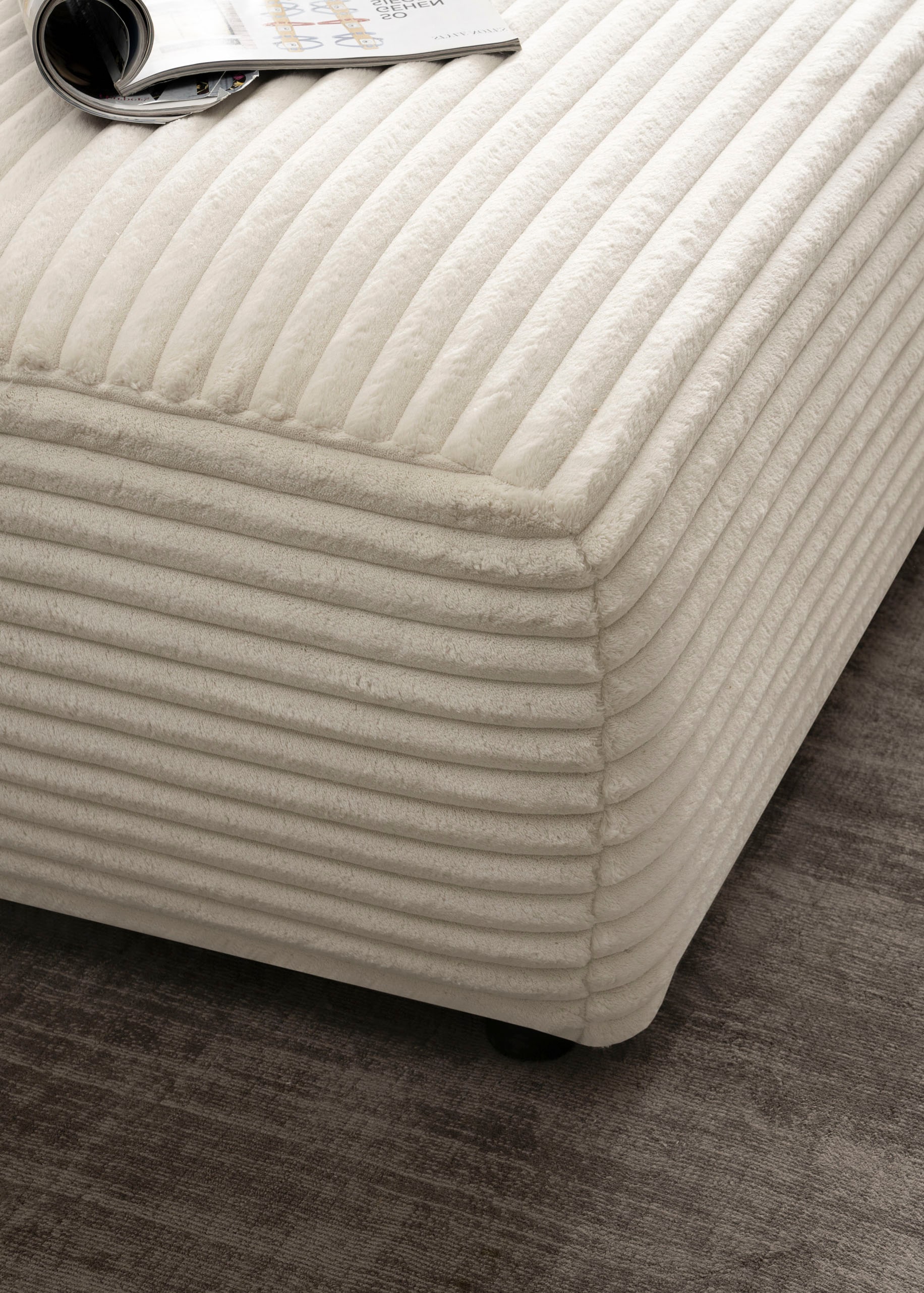 andas Polsterecke »BAKELS, Ecksofa-Set mit Hocker, L-Form mit Schlaffunktion«, Ecksofa-Set (incl. Hocker) im trendigen Megacord