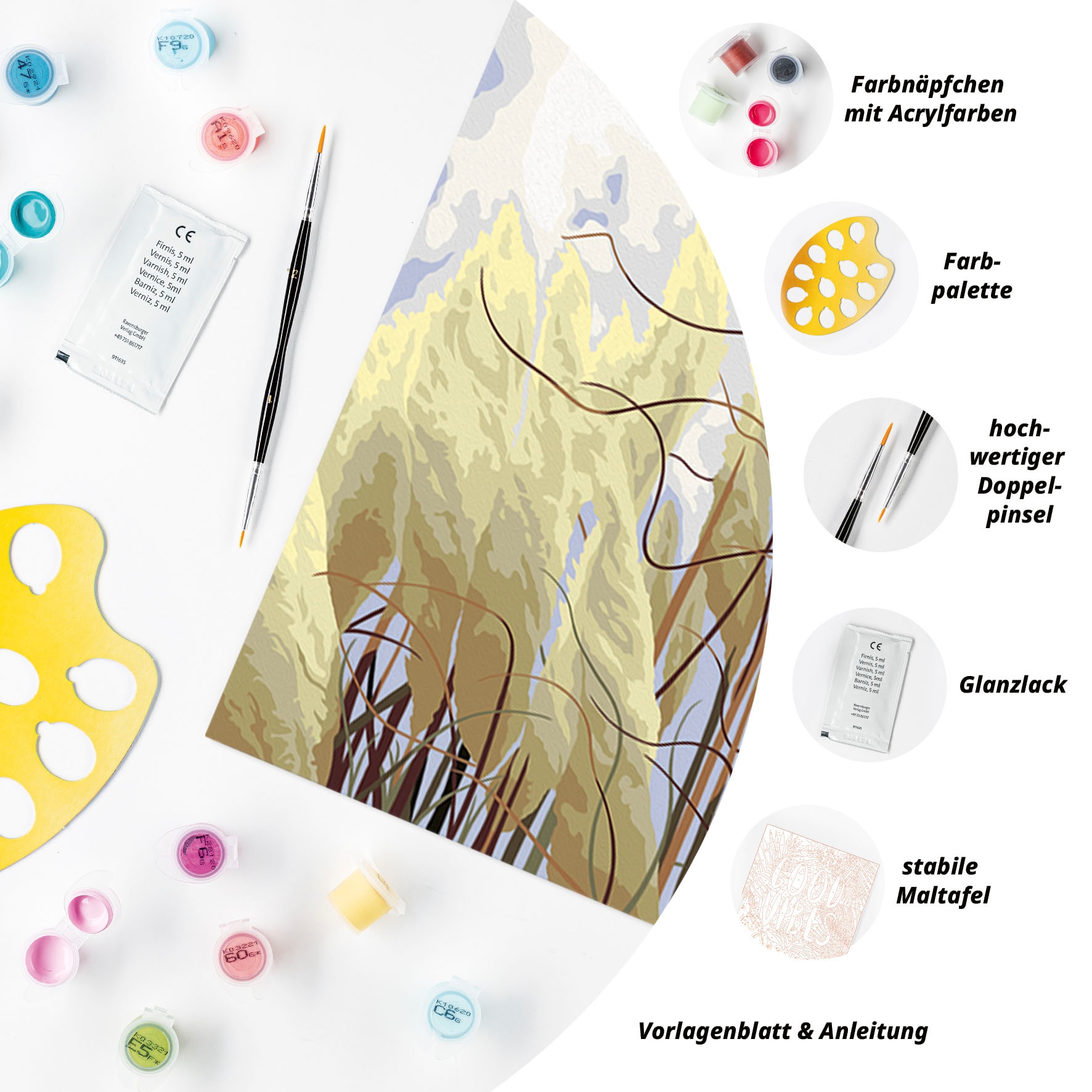 Ravensburger Malen nach Zahlen »CreArt, Grass in the Wind«, Made in Europe