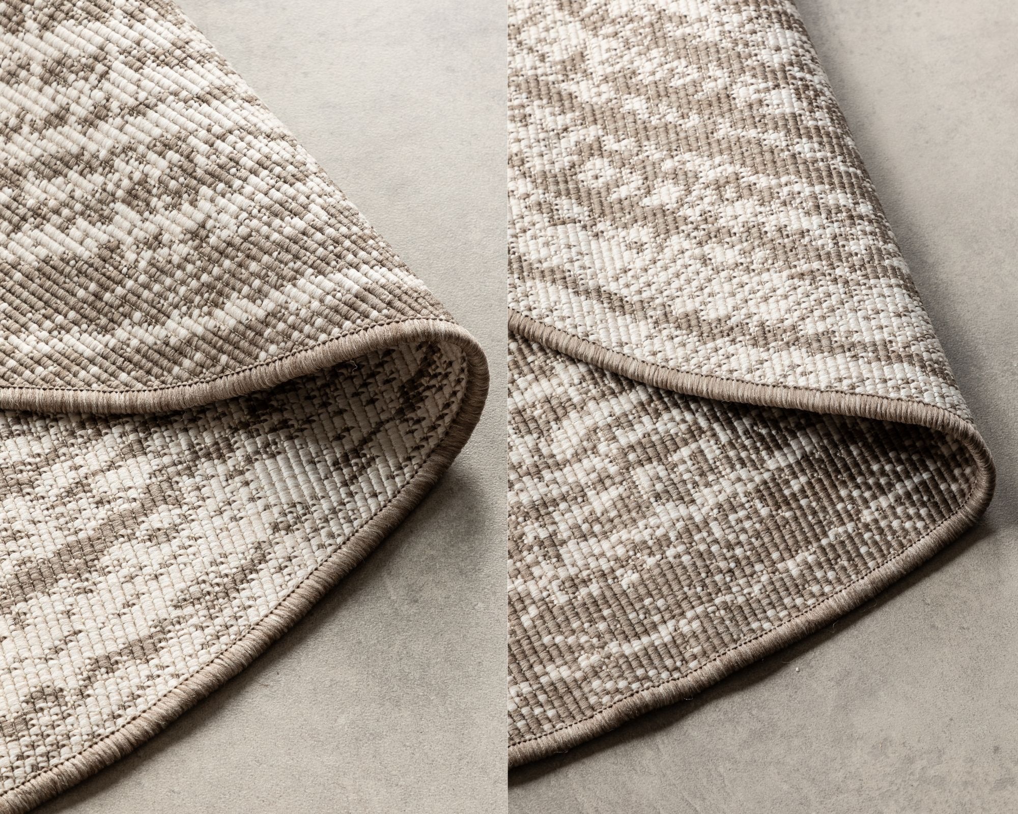 ELLE DECORATION Teppich »Merge Wendeteppich«, rund, 5 mm Höhe, Flachgewebe, In-& Outdoor, Modern, beidseitig, Balkon, Wohnzimmer