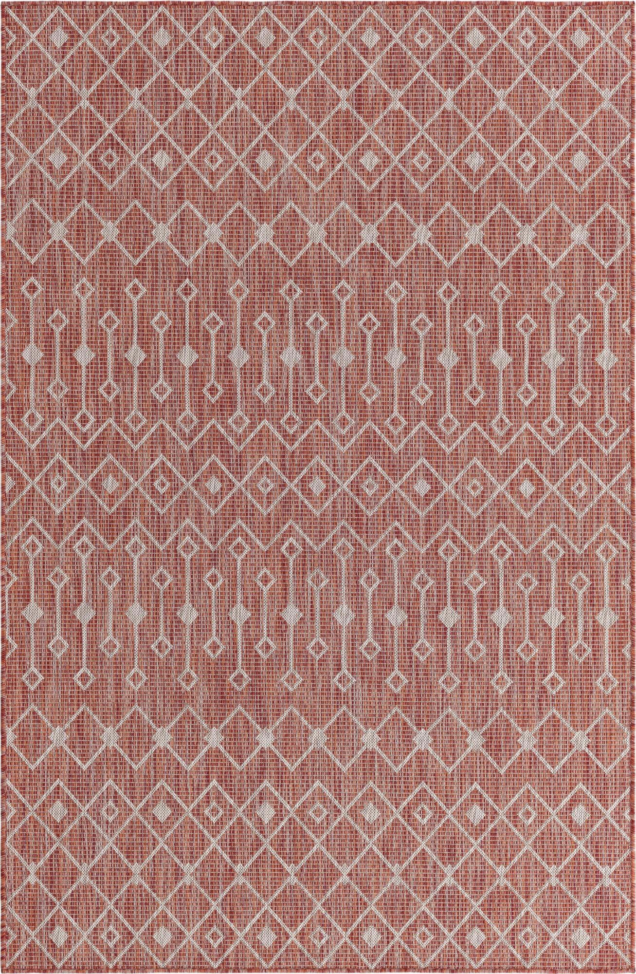 Myflair Möbel & Accessoires Teppich »Outdoor Crosses Lagerräumung«, rechteckig, 4 mm Höhe, Flachgewebe, Rauten Muster, In- und Outdoor geeignet