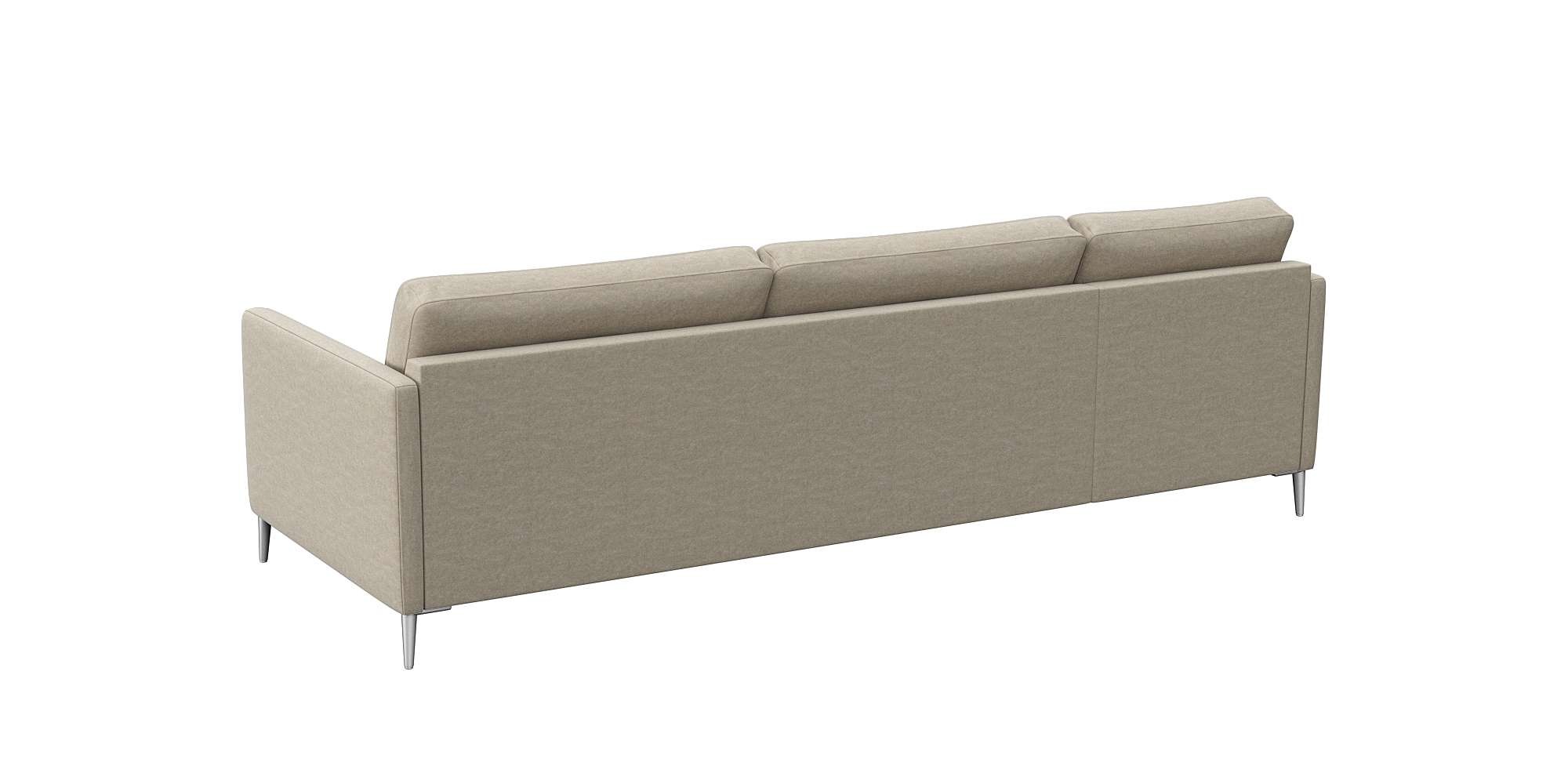 FLEXLUX Ecksofa »Fiore, L-Form, bequem und komfortabel durch hochwertigem Sitzaufbau«, schmale Armlehnen, Kaltschaum, Füße Alu