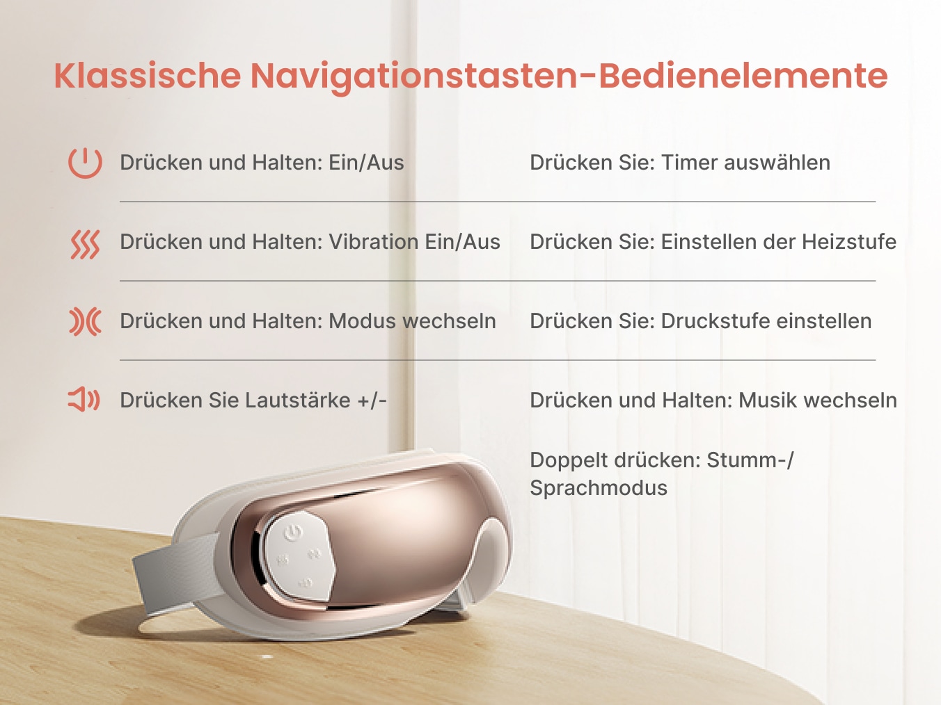 Renpho Gesichtsmassagegerät »Renpho Eyeris 3 Eye massager G010V«, Sprachgesteuertes Pflegeerlebnis mit Wärme, Kühlung und Akupressur