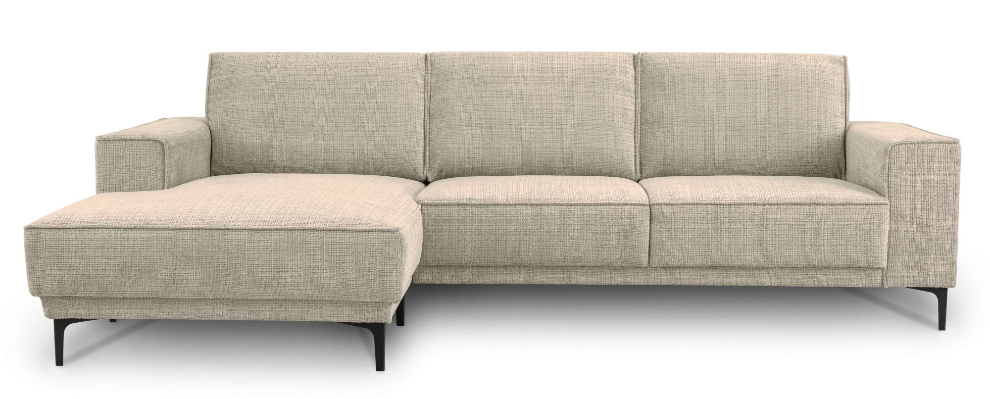 PLACES OF STYLE Ecksofa »Polsterecke Oland, Struktur, Flachgewebe, Luxus-Mi günstig online kaufen