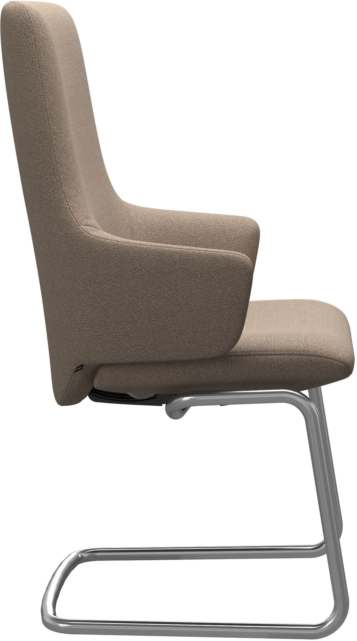 Stressless® Polsterstuhl »Laurel«, ROHLEDER Stoff Q2 FARON, High Back mit Armlehne, Größe L, mit Beinen aus Stahl in Chrom