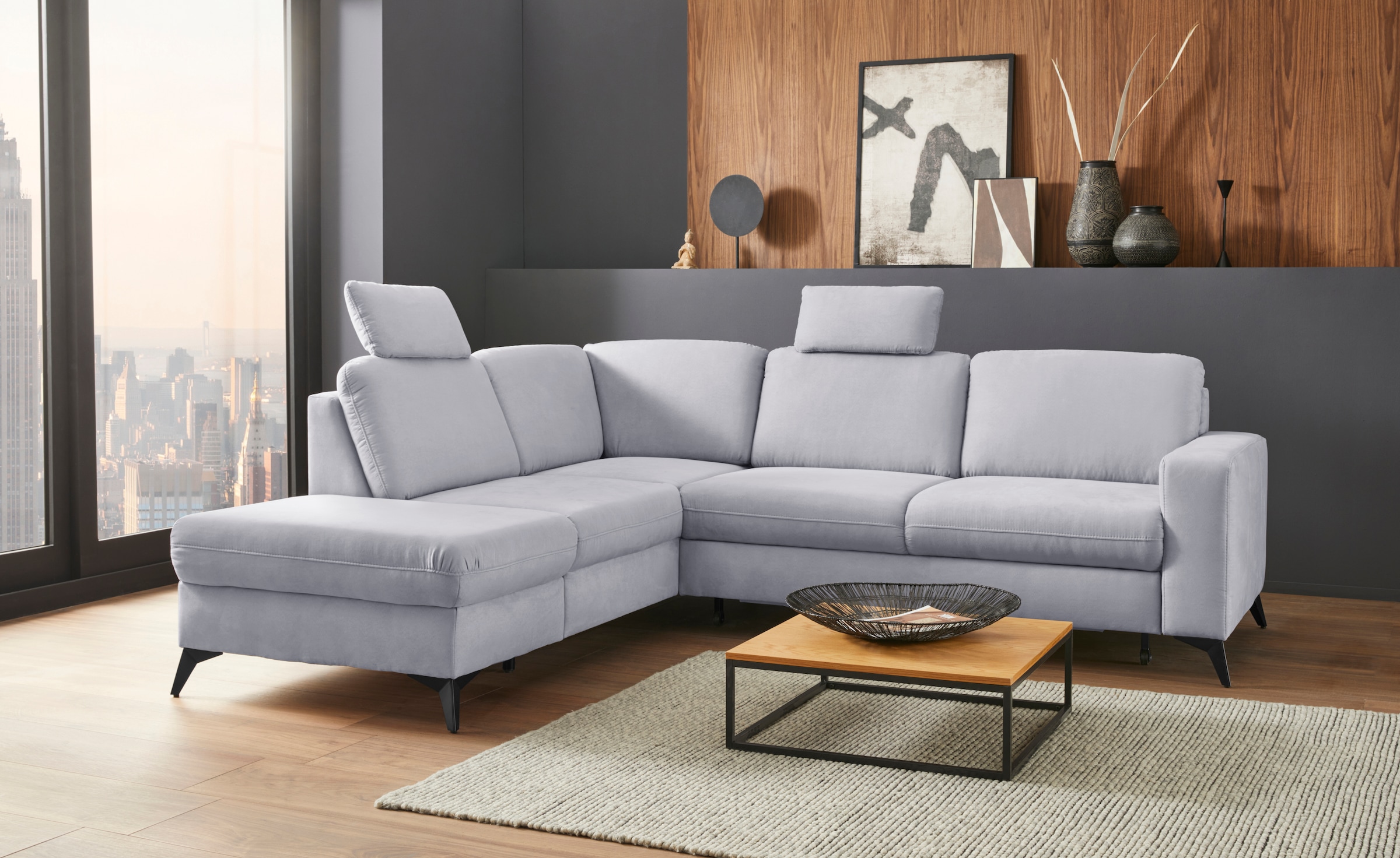 Places of Style Ecksofa "Lolland L-Form", Wahlweise mit Bettfunktion und St günstig online kaufen