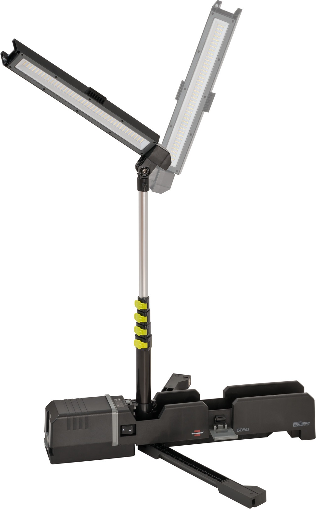 Brennenstuhl LED Arbeitsleuchte »Multi Battery LED Akku Teleskop Arbeitsstrahler 6050 MA«, Leuchtmittel LED-Modul | LED fest integriert, höhenverstellbar, kompatibel mit 18V Akkus 11 verschiedener Hersteller