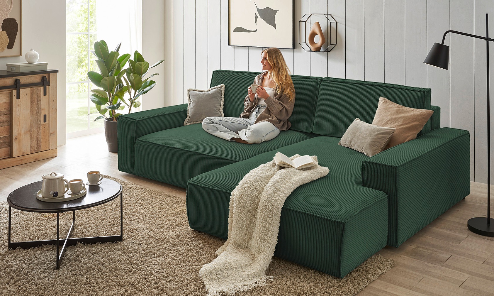 Home affaire Ecksofa »NEU: SHERWOODL XXL 284, Big-Sofa L-Form, tiefe Sitzfl günstig online kaufen