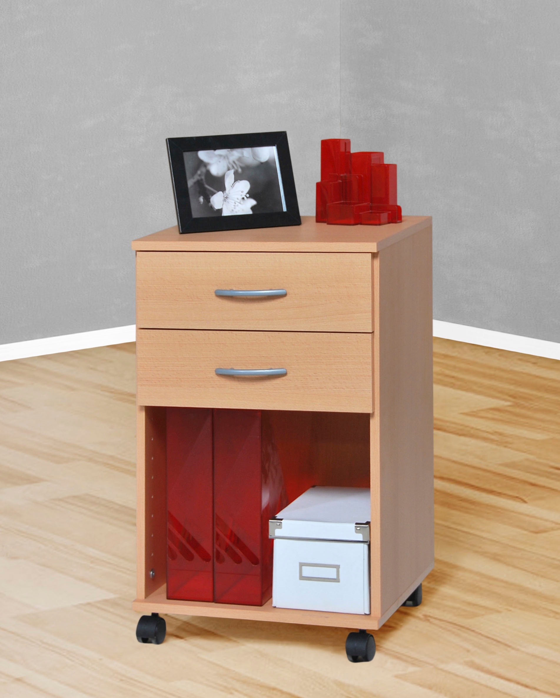 VOGL Möbelfabrik Rollcontainer »1191, Bürocontainer«, (1 St.), verschiedene Ausführungen, mit Schubladen, Höhe 67 cm, Made in Germany