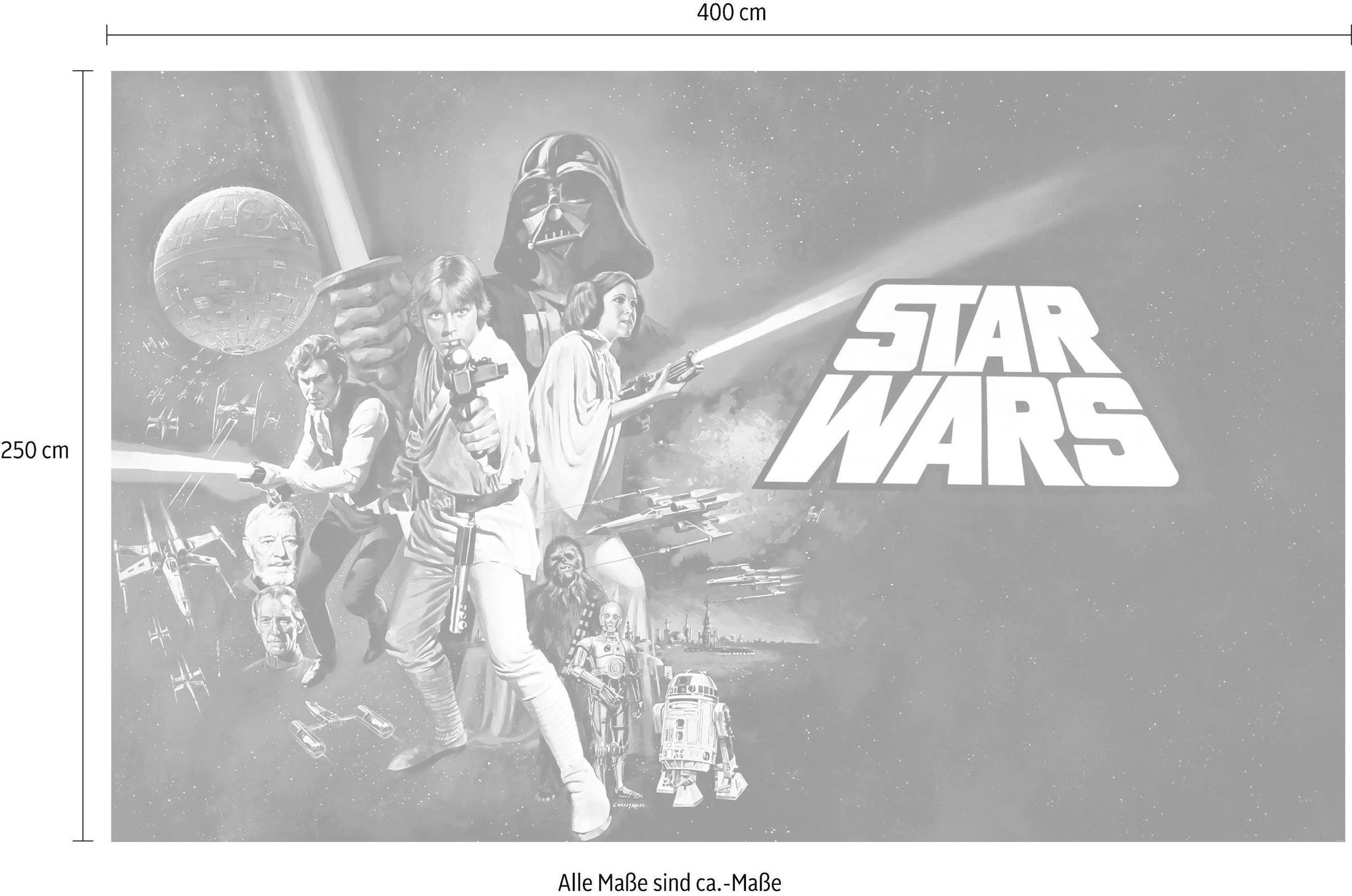 Komar Vliestapete »Digitaldruck Vlies - Star Wars Poster Classic 1 - Größe 400 x 250 cm«, bedruckt, Kinderzimmer