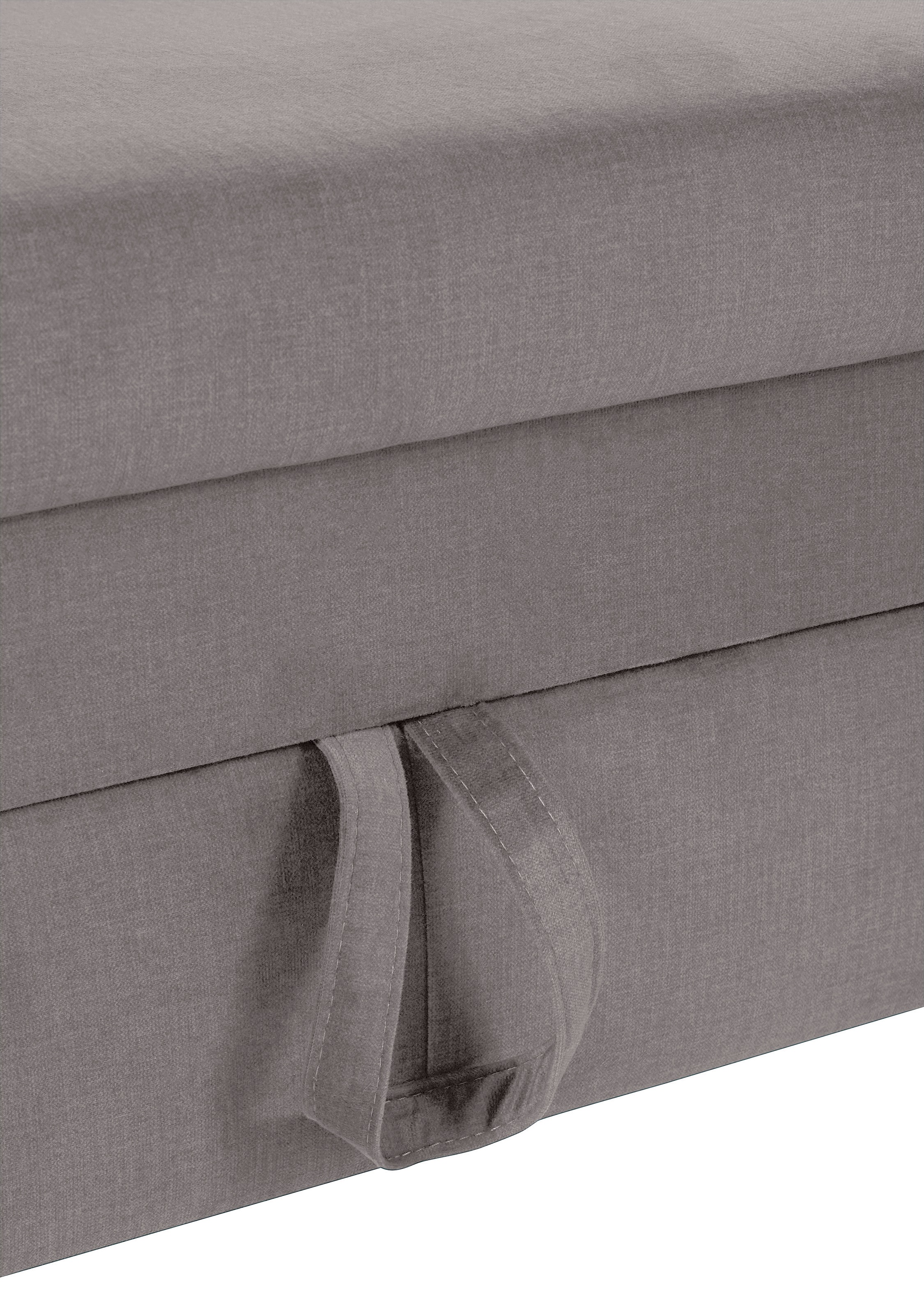 COTTA Ecksofa »Morven L-Form mit Kopfteilverstellung«, wahlweise mit Bettfunktion, Bettkasten & Wireless-Charger