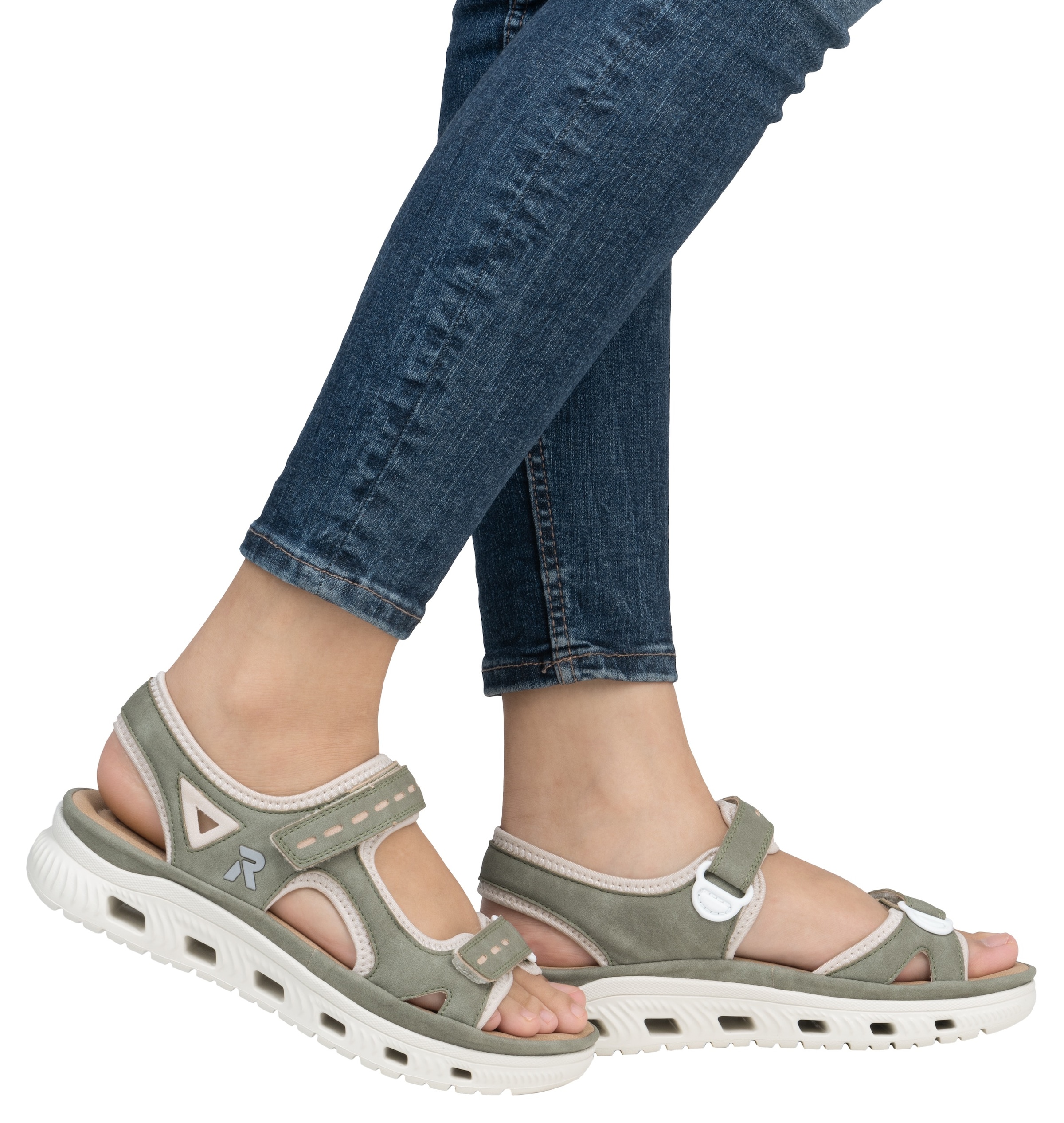 RIEKER Sport Sandale »Outdoorsandale«  , Sommerschuh, Sandalette, Plateauabsatz, mit Klettverschlüssen
