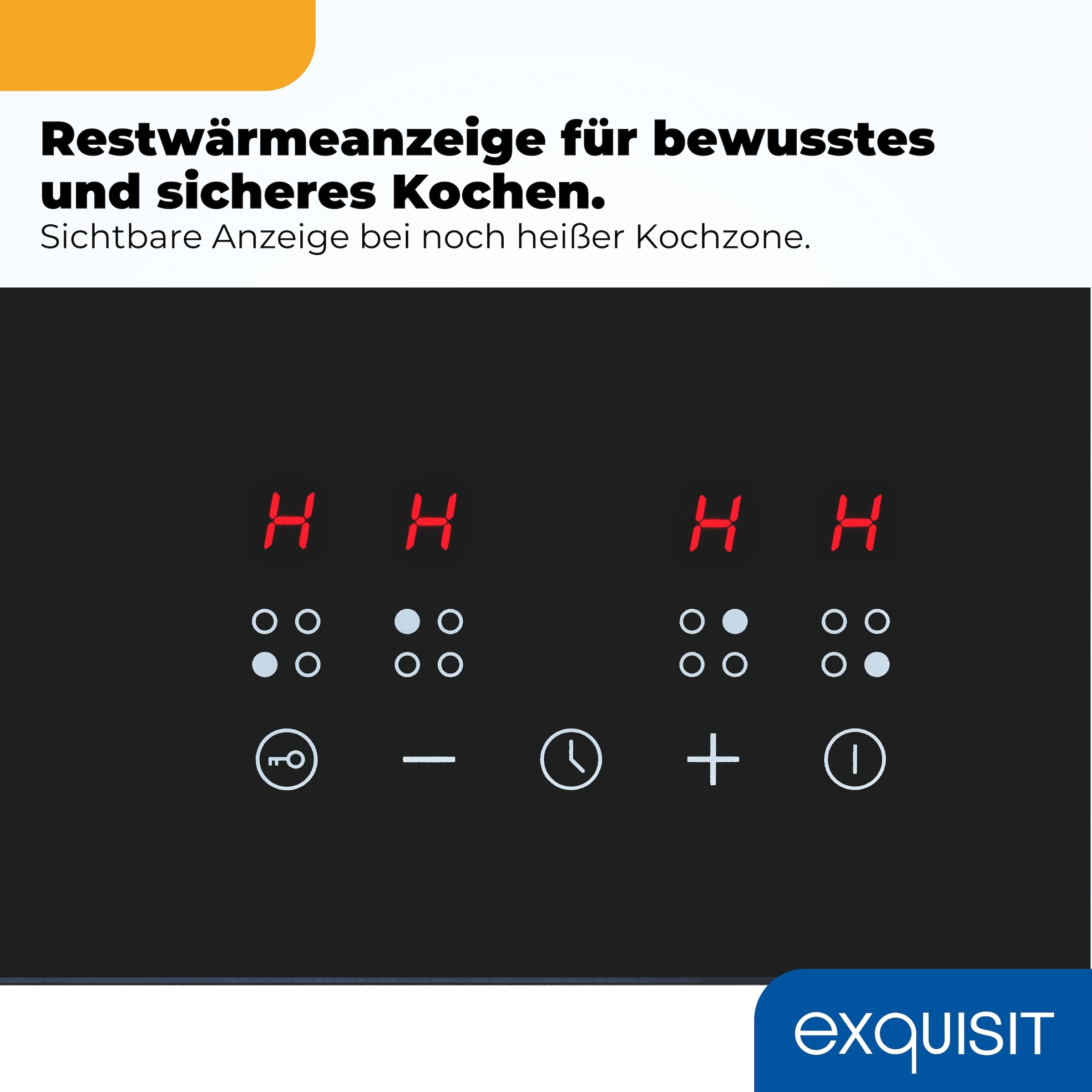 exquisit Elektro-Kochfeld »EKC600-490« Glaskeramikkochfeld mit Restwärmeanzeige für mehr Sicherheit