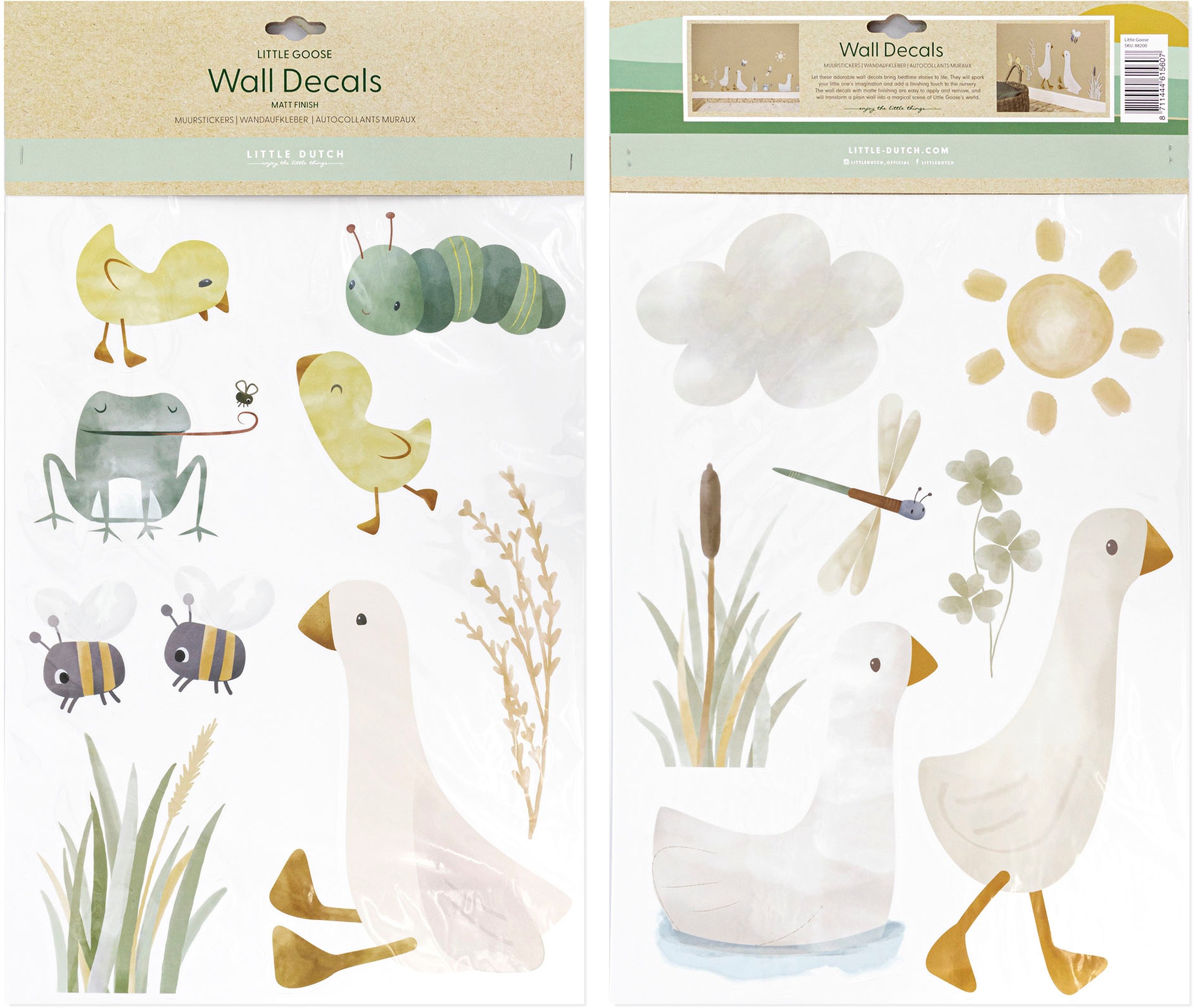 LITTLE DUTCH Wandtattoo »Little Dutch Selbstklebende Wandtattoo Set Little Goose«, (Set, 2 St.)