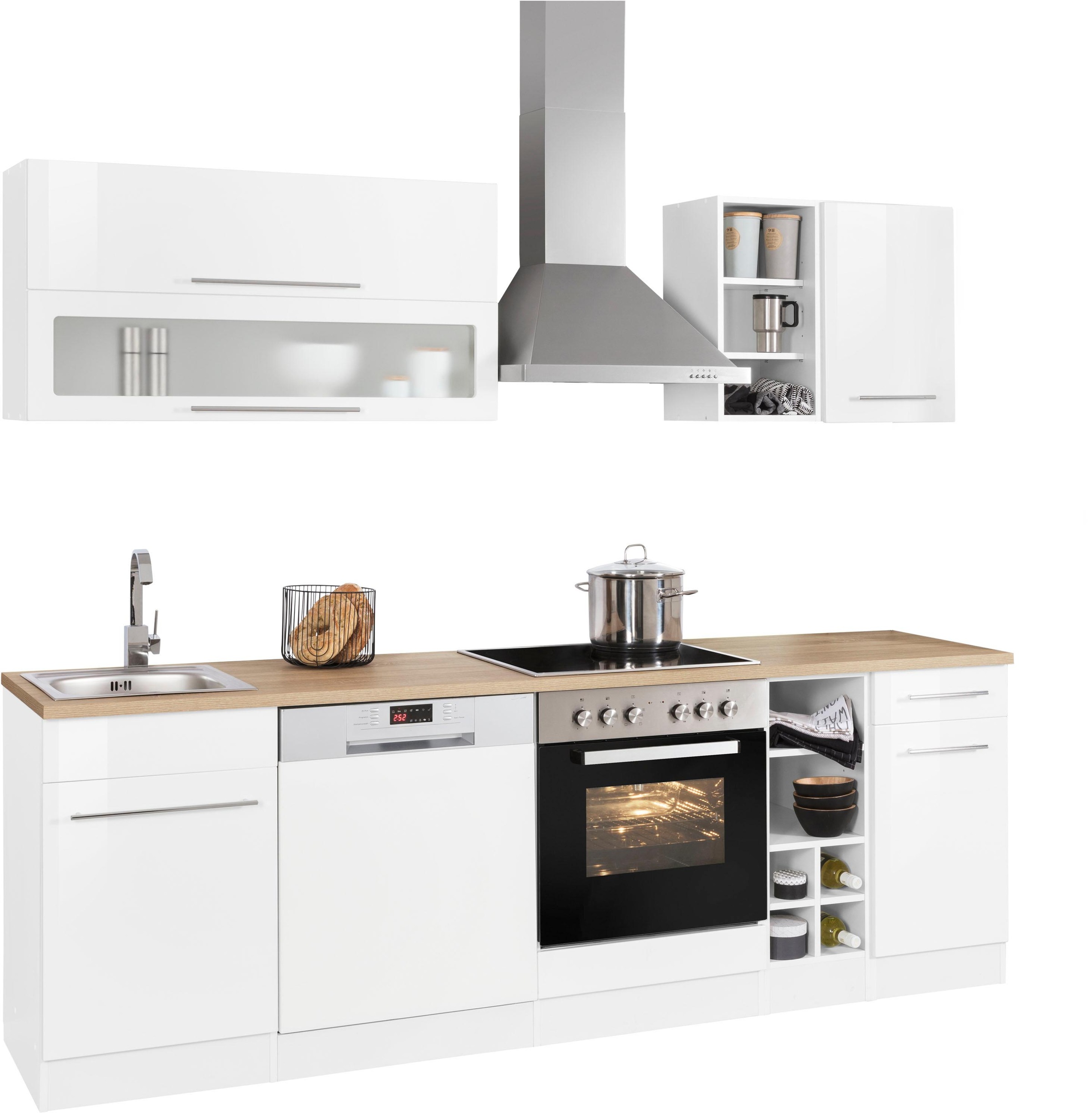 KOCHSTATION Küchenzeile »KS-Eton«, mit E-Geräten, Breite 240 cm