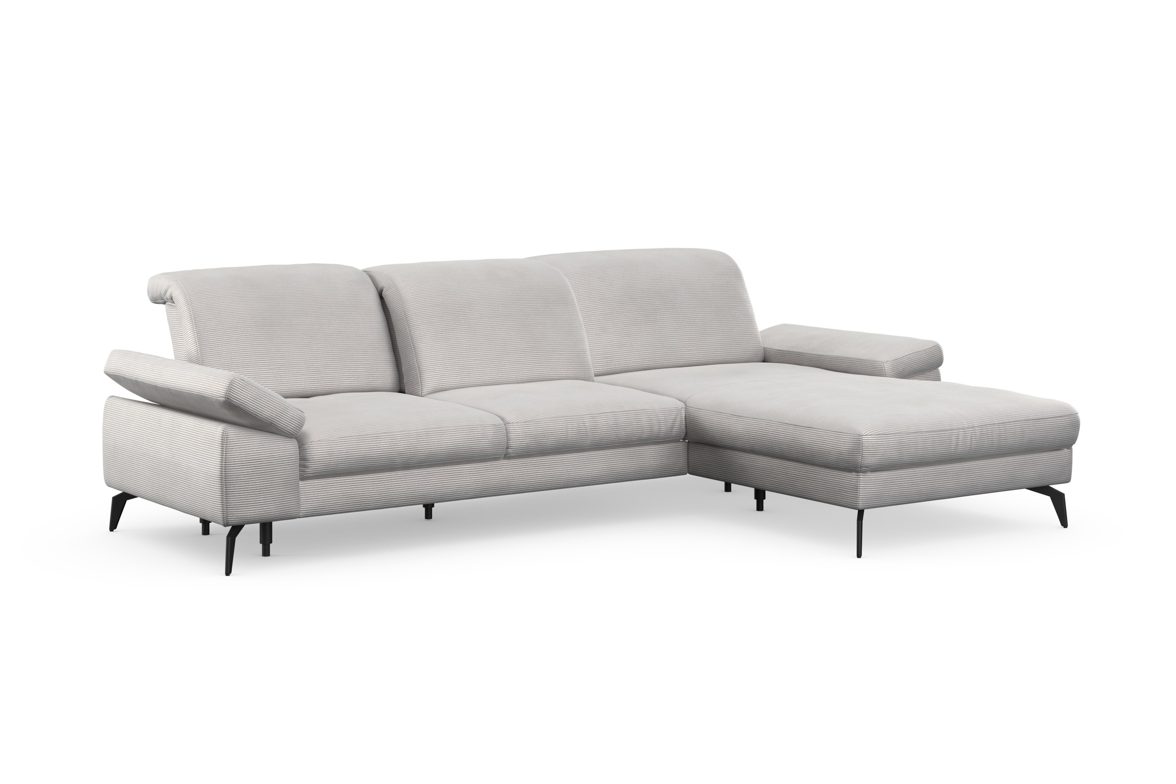 sit&more Ecksofa »Cabana L-Form«, Recamiere, wahlweise mit Sitztiefen-, Armlehnen- und Kopfteilfunktion