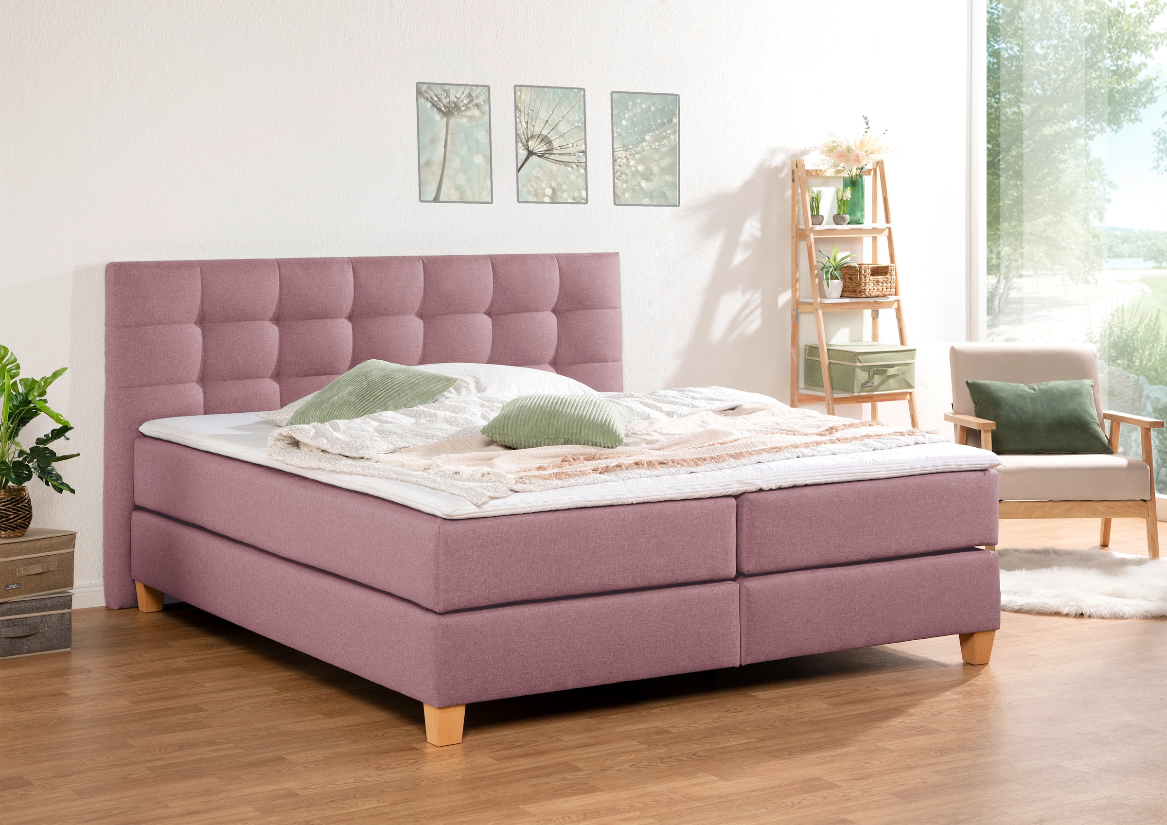 2. Bild von Home affaire Boxspringbett »Moulay«, inkl. Topper, in Überlänge 220 cm, 3 Härtegrade, auch in H4