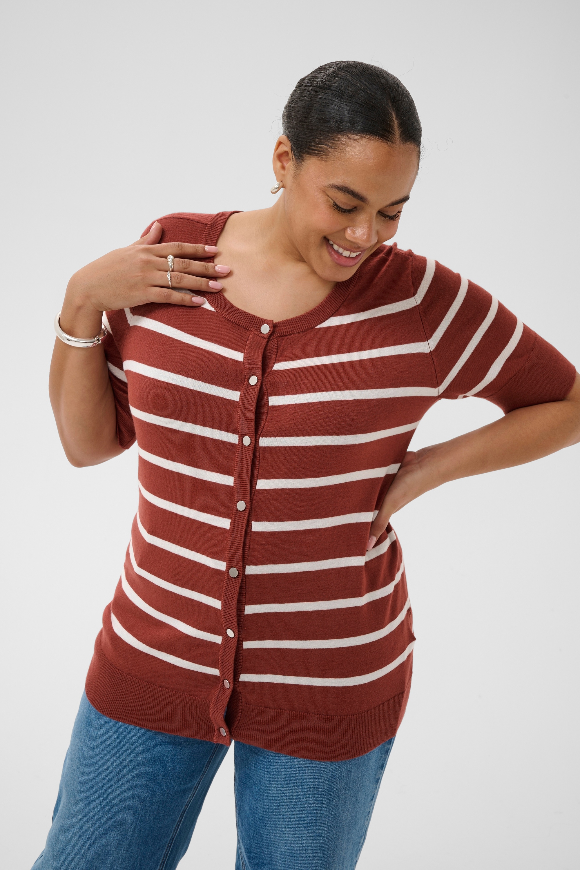 KAFFE Curve Strickjacke »Damen Strickjacke KClizzy«