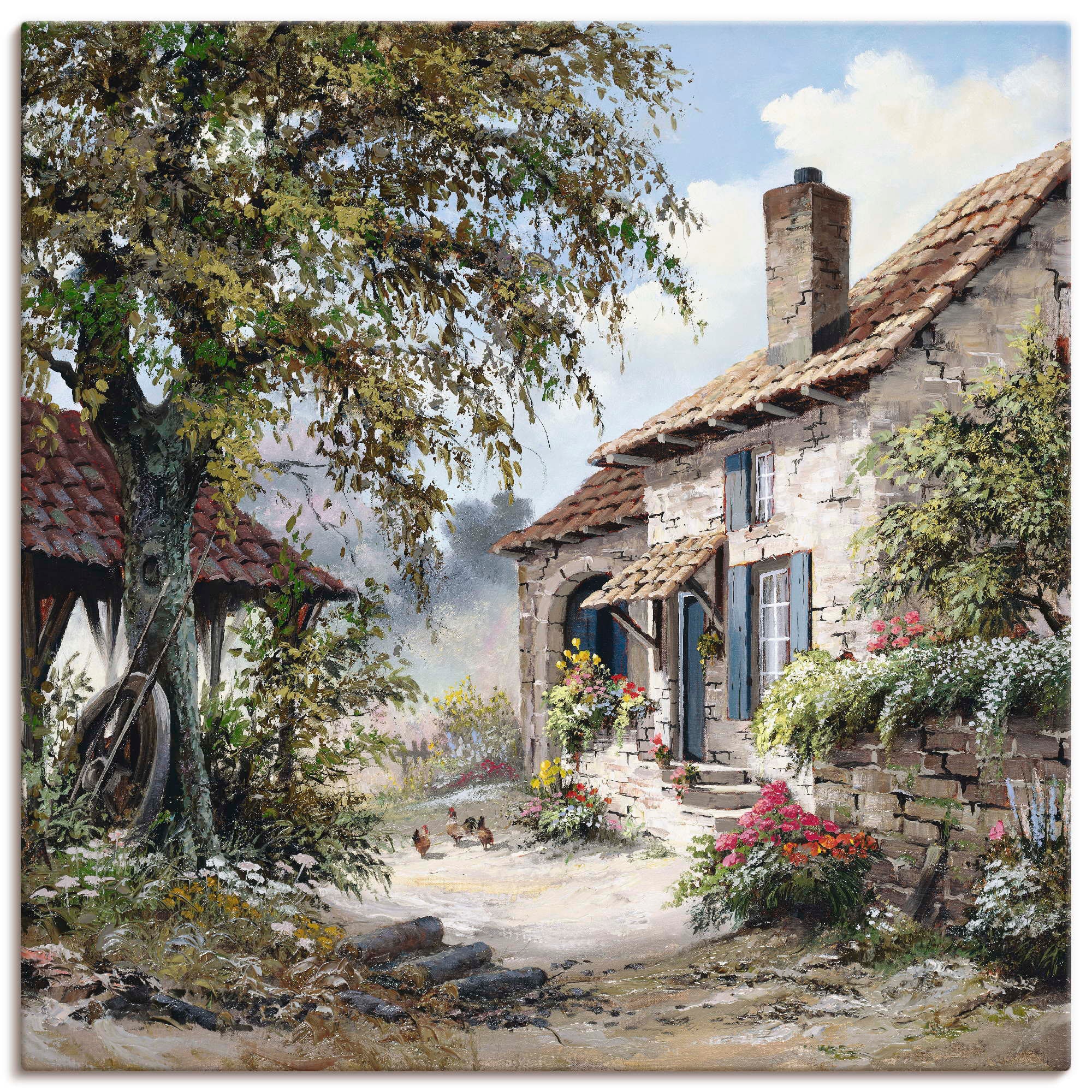 Artland Wandbild »Opa's Haus«, Garten, (1 St.), als Leinwandbild, Wandaufkl günstig online kaufen