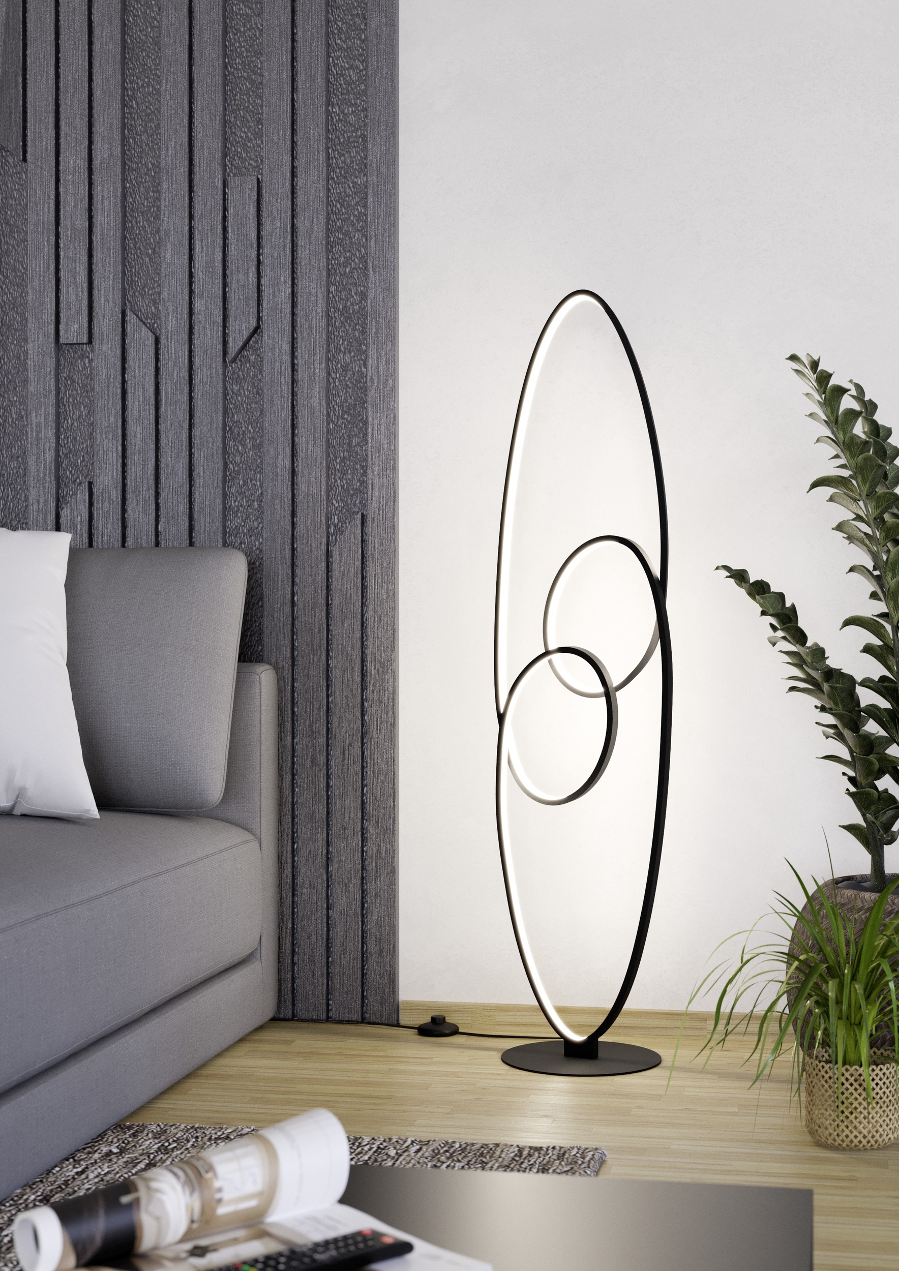 EGLO Stehlampe »GIANELLA Stehlampe - Alu, Stahl - LED - 38W - IP20« LED-Mod günstig online kaufen