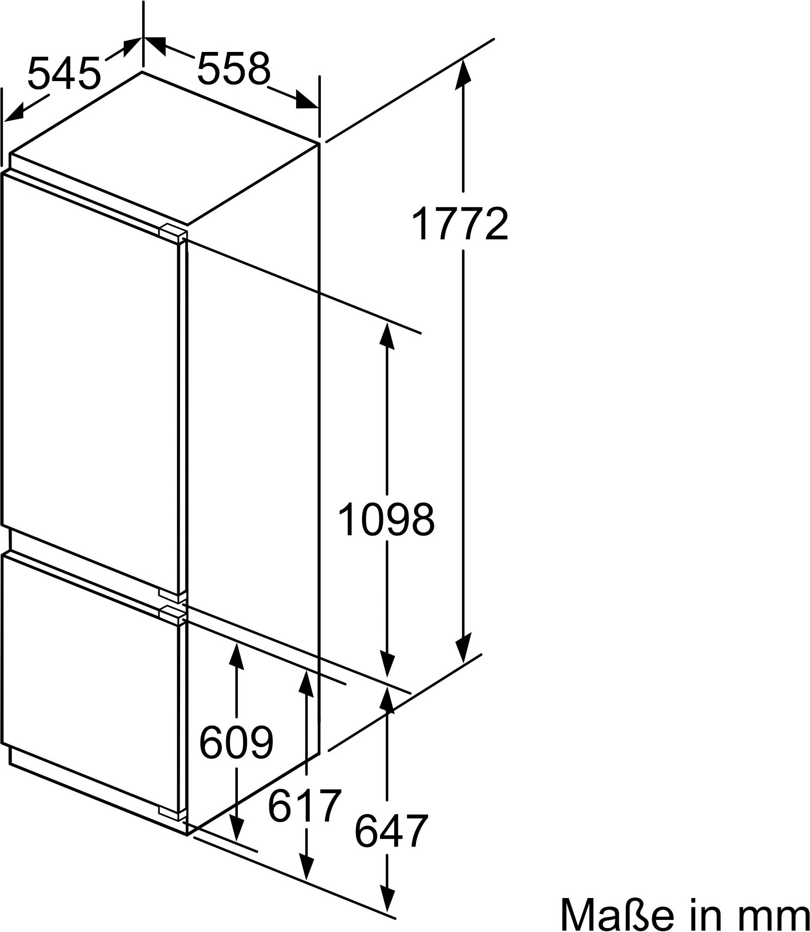 NEFF Einbaukühlgefrierkombination, N 70, KI6873FE0, kaufen cm hoch, auf breit cm Raten 177,2 55,8