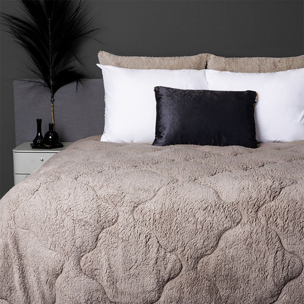 my home Microfaserbettdecke »Elvia, Teddy Plüsch Bettdecke«, warm, (1 St.), günstig online kaufen