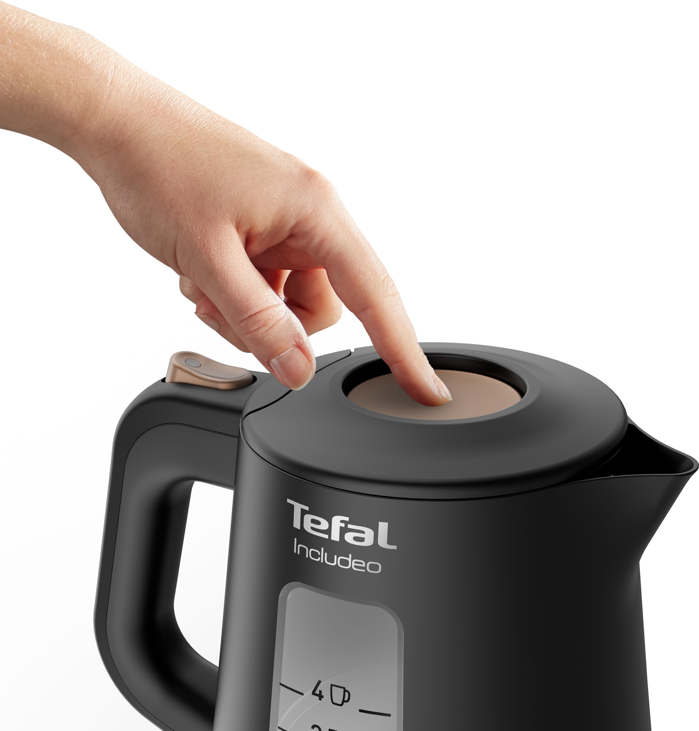 Tefal Wasserkocher »KI5338 Includeo«, 1 l, 2400 W, Anti-Rutsch-Griff, Wasserstandsanzeige, herausnehmbarer Filter