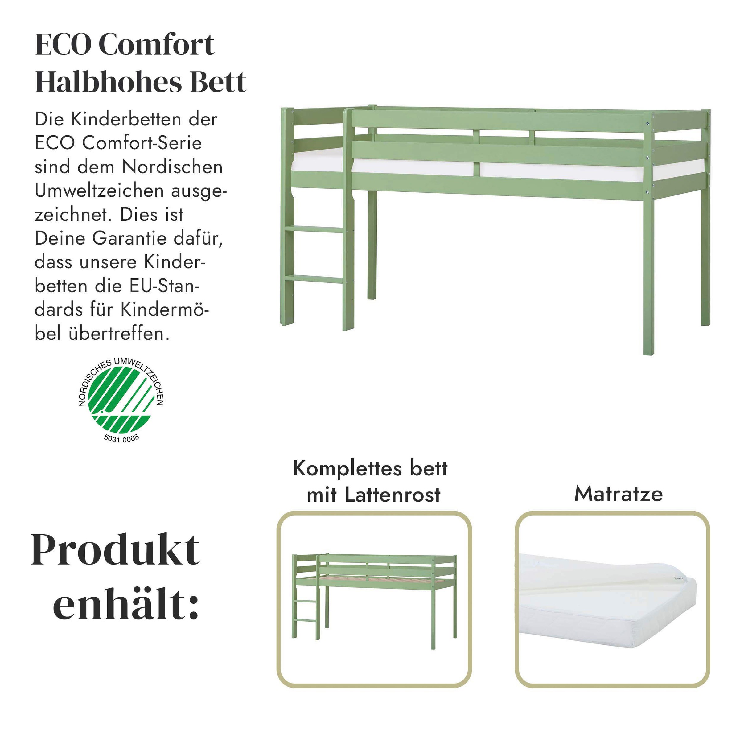 Hoppekids Spielbett »ECO COMFORT, Hochbett, in 2 Einzelbetten teilbar«, Höhe 72cm, Farbe & Größe & Matratze