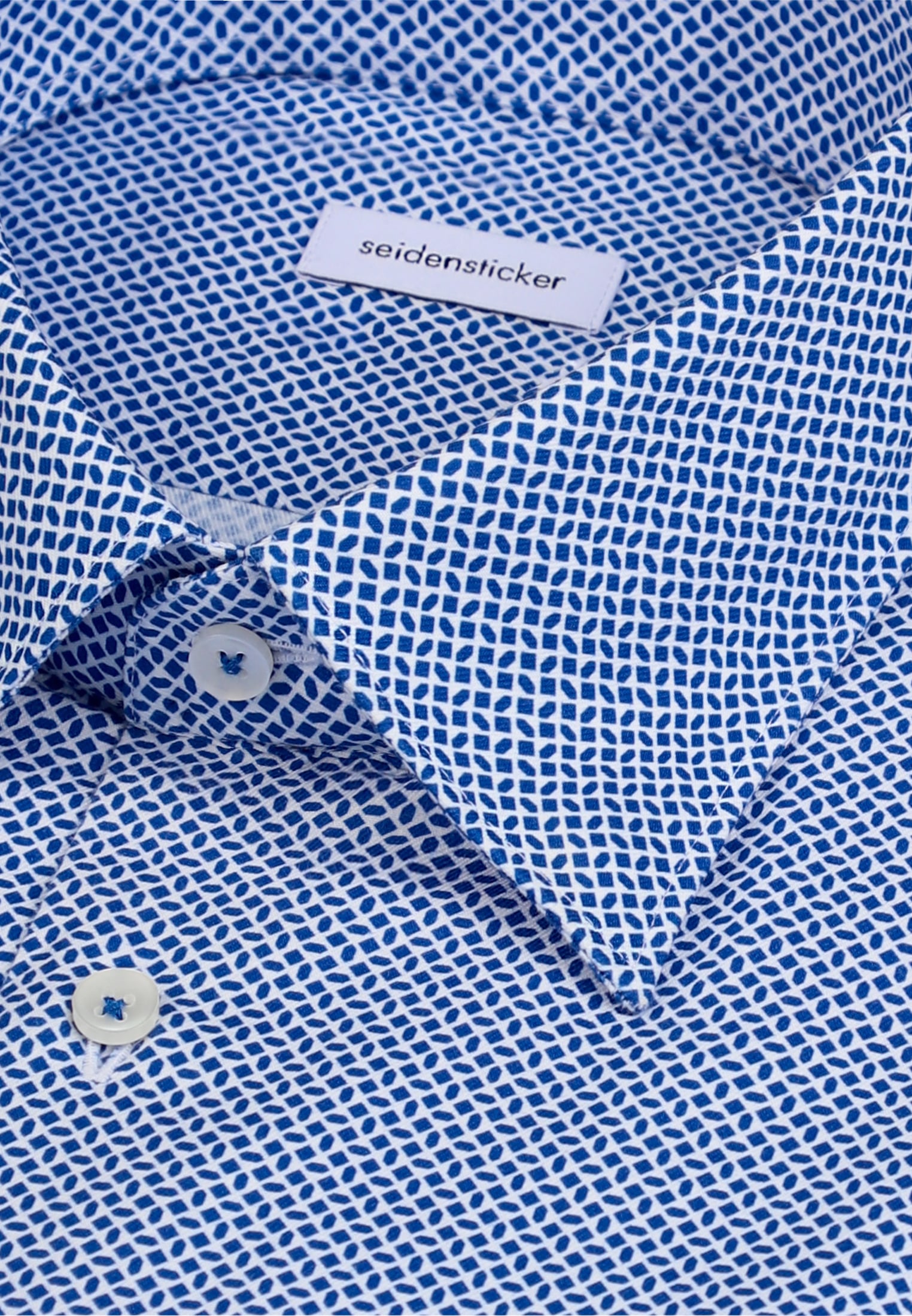 seidensticker Businesshemd »Schwarze Rose« Shaped 1/1 Covered-Button-Down-Kragen Druck