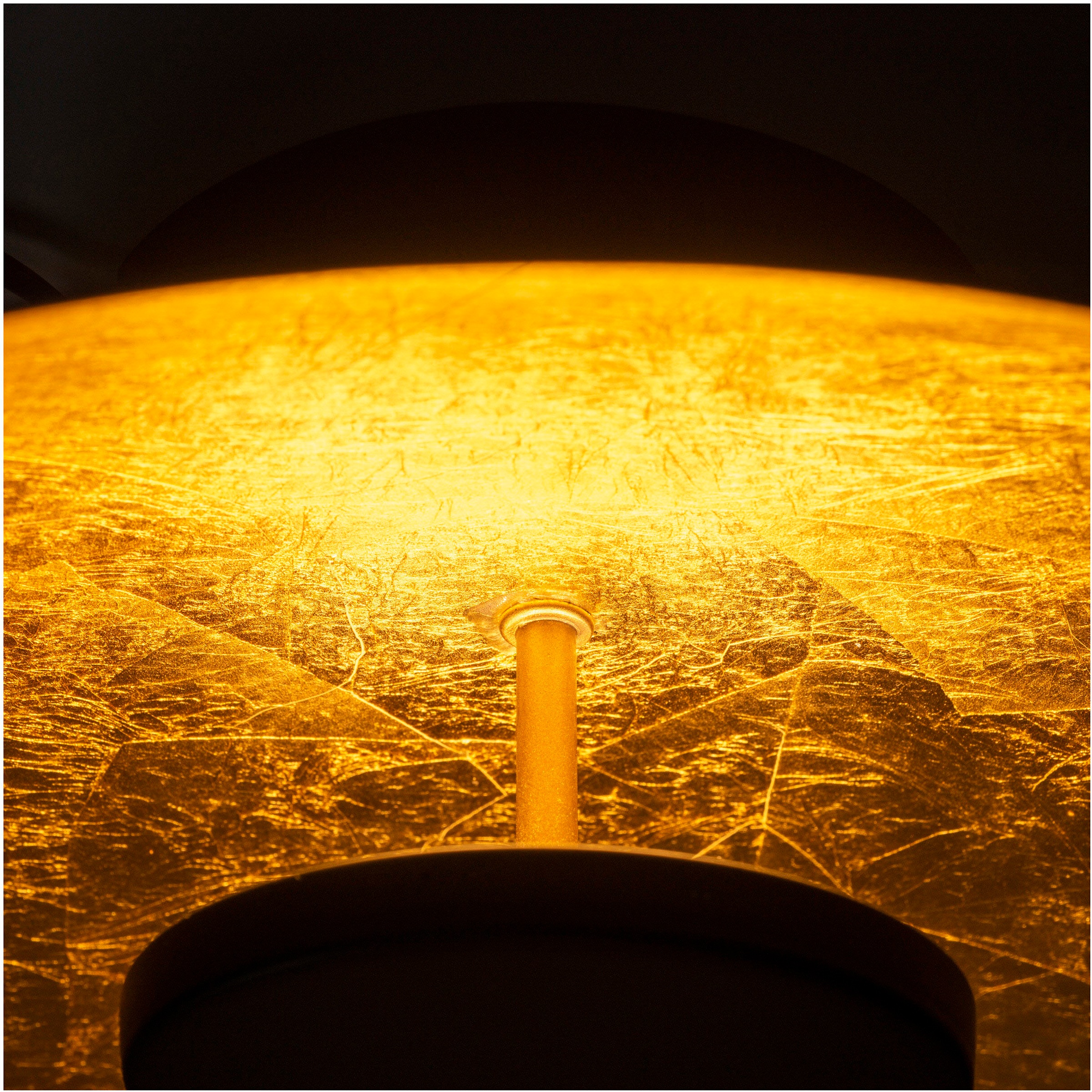 näve LED Deckenleuchte »Firenze« LED-Modul 1 Stk. Schirm gewölbt in schwarz/goldschimmernd, warmweißes Licht, D: 30cm