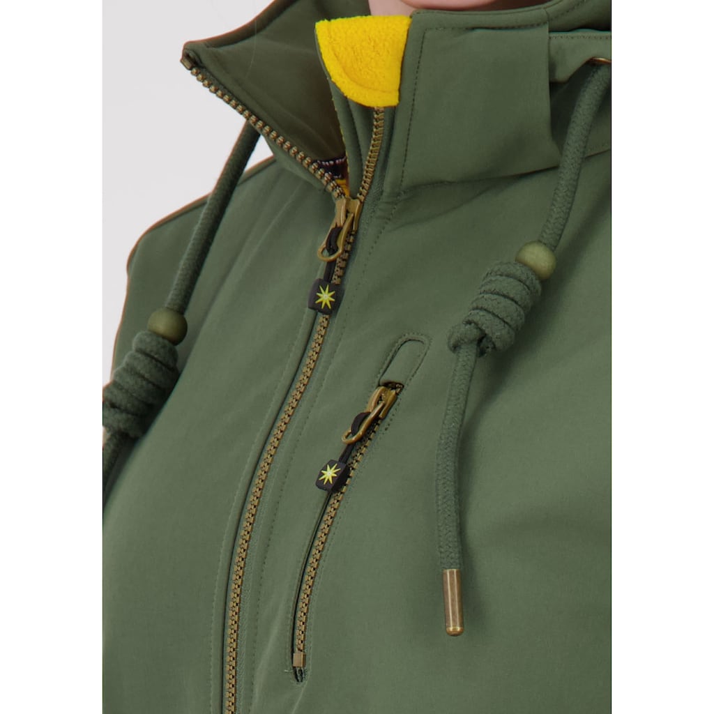 DEPROC Active Softshelljacke »PEAK CREEK WOMEN«, mit abnehmbarer Kapuze