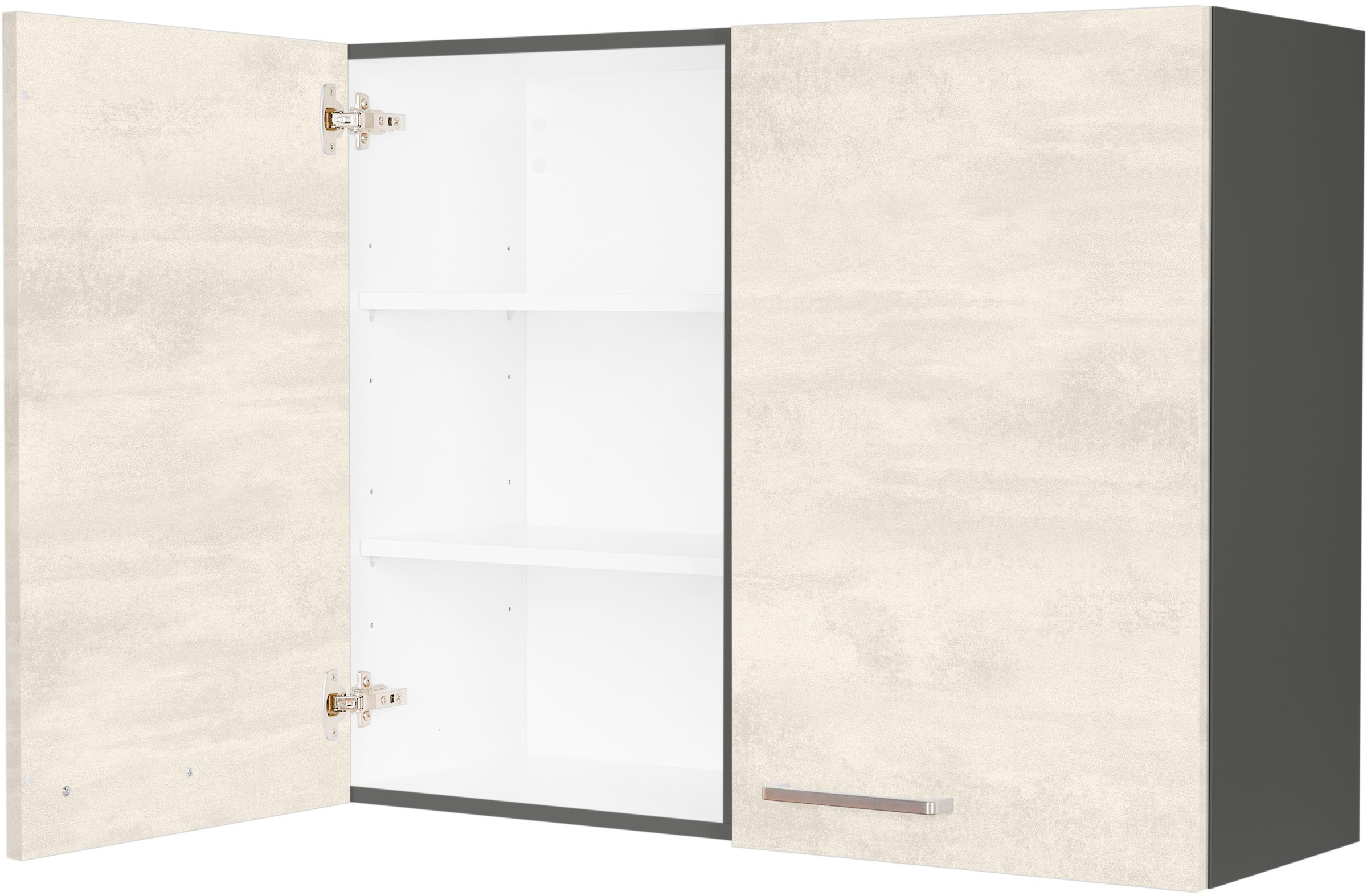 nobilia® Hängeschrank »"Riva", vormontiert, mit zwei Einlegeböden,«, Breite 90 cm