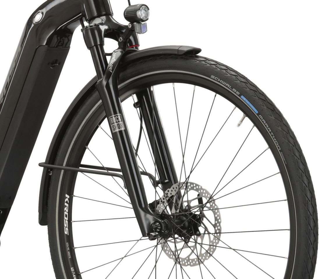Kross »E-Trekkingrad Trans Hybrid 6.0 28 Zoll schwarz« 10 Gang Shimano DEORE XT T8000 Schaltwerk Kettenschaltung Mittelmotor 250 W Pedelec, Elektrofahrrad für Herren