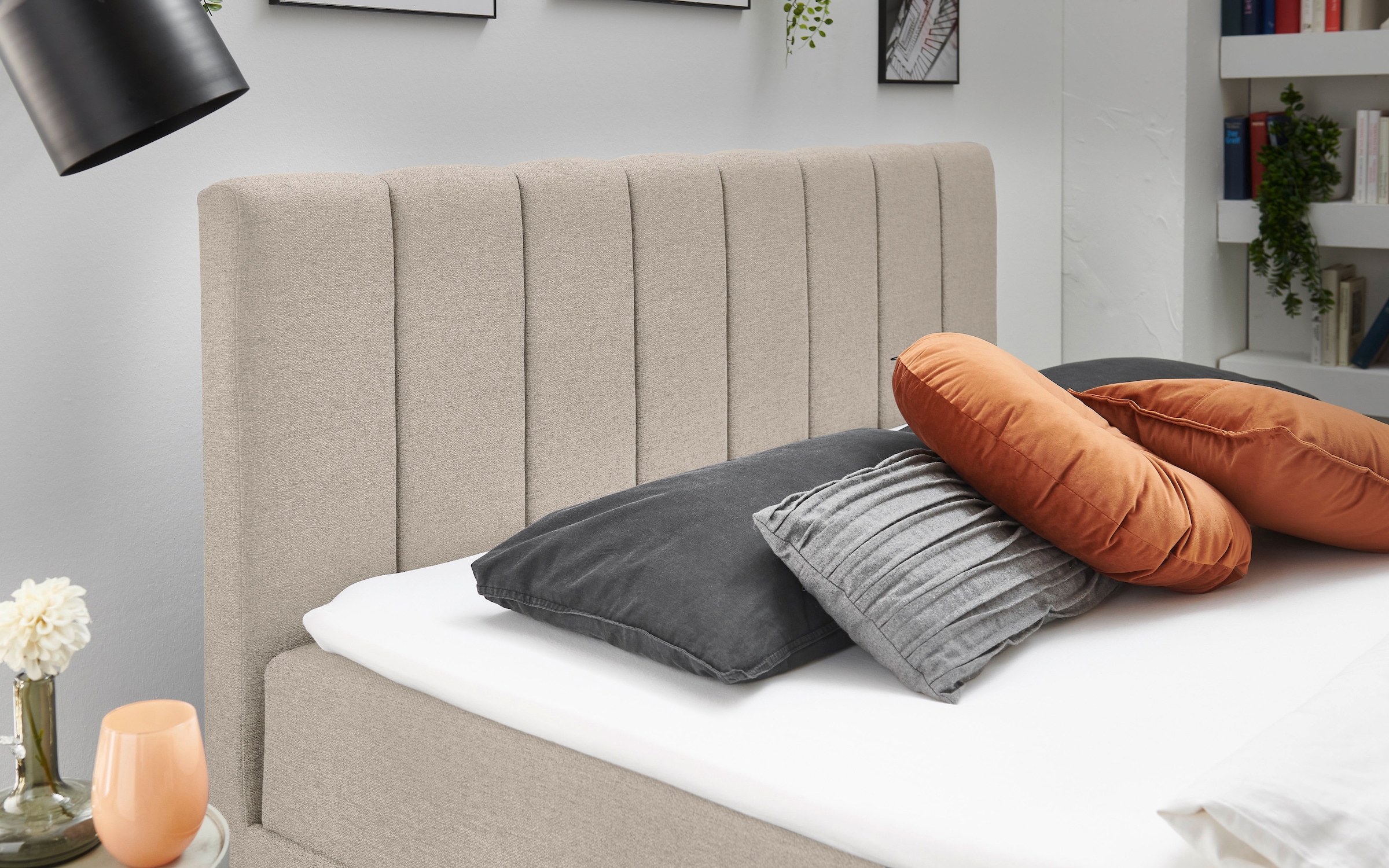 Home affaire Boxbett »Frappelle inkl. Bettkasten, erhältlich in der Größe 180x200cm, H3« inkl. PUR-Schaum-Topper