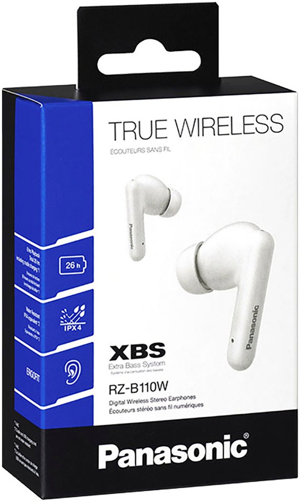 Panasonic wireless In-Ear-Kopfhörer »RZ-B110WDE-W«, Bluetooth-A2DP Bluetooth-AVRCP Bluetooth-HFP, Freisprechfunktion-integrierte Steuerung für Anrufe und Musik