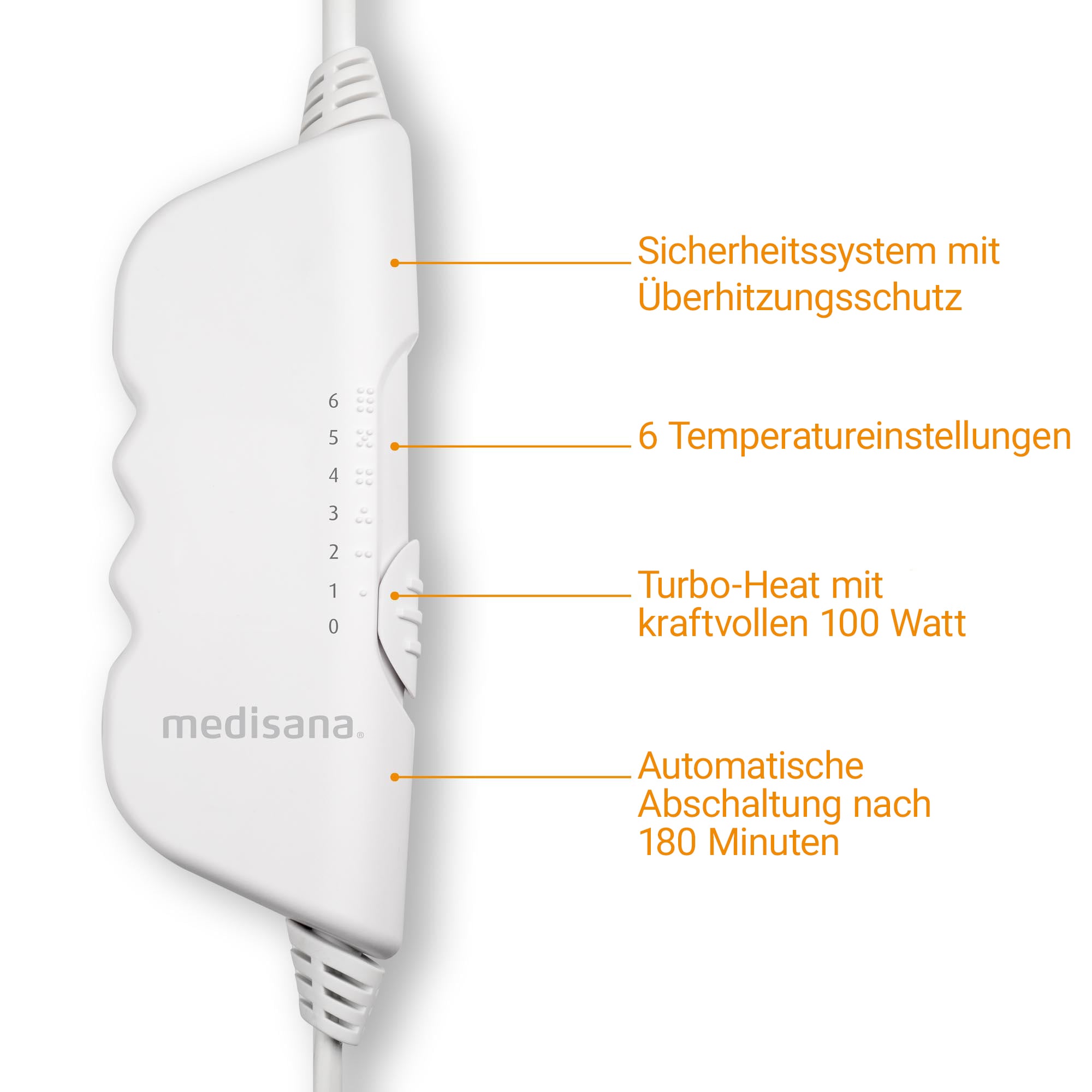 Medisana Wärmeunterbett »HU 662« 6 Temperaturstufen, 2 Wärmezonen, Überhitzungsschutz, autom.Abschalten