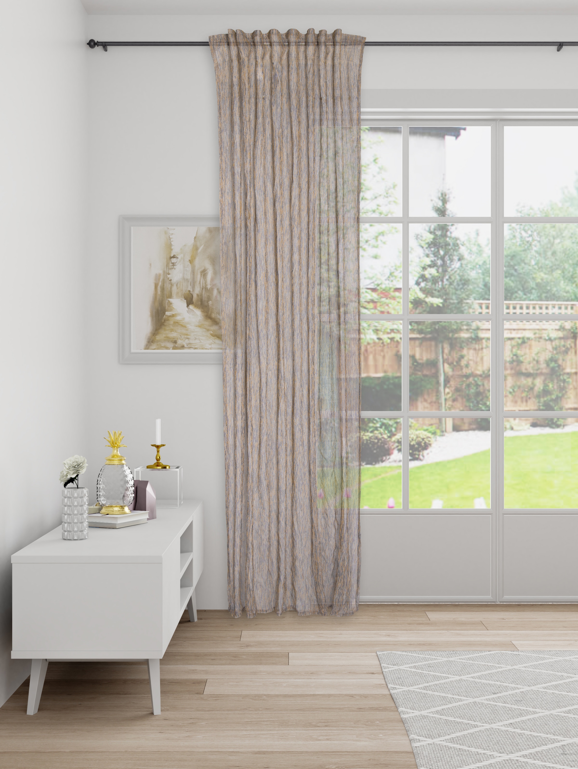 HOMING Gardine »Pilla« verdeckte Schlaufen 1 Stk. tlg. Fertigschal günstig online kaufen