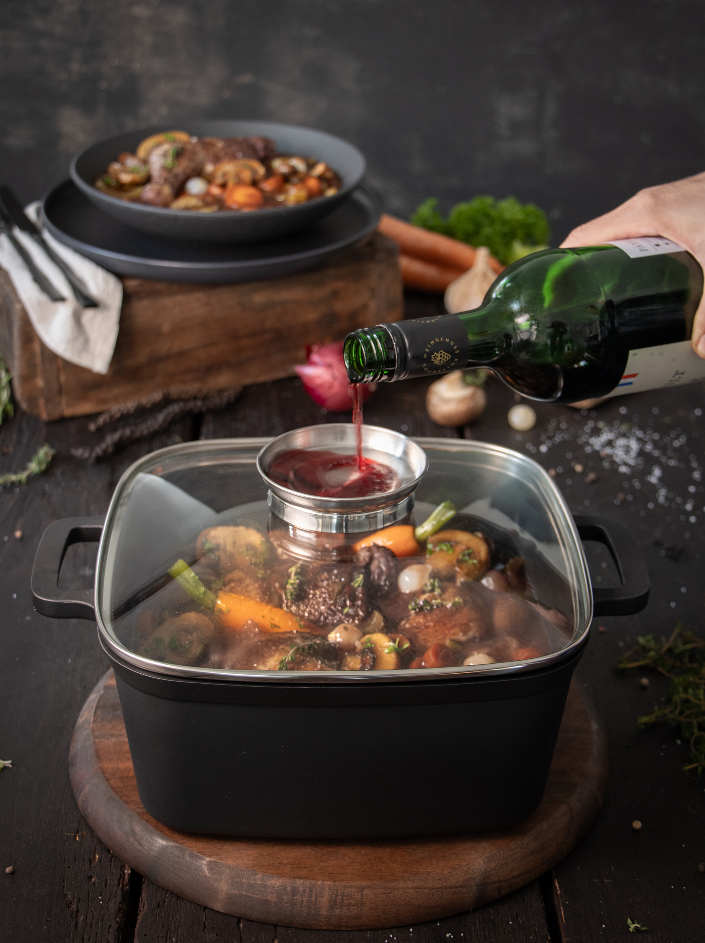 Elo Basic Bräter »Multifunktionstopf-Set Cubus« Set, 4 Stk. tlg. Aluminiumguss