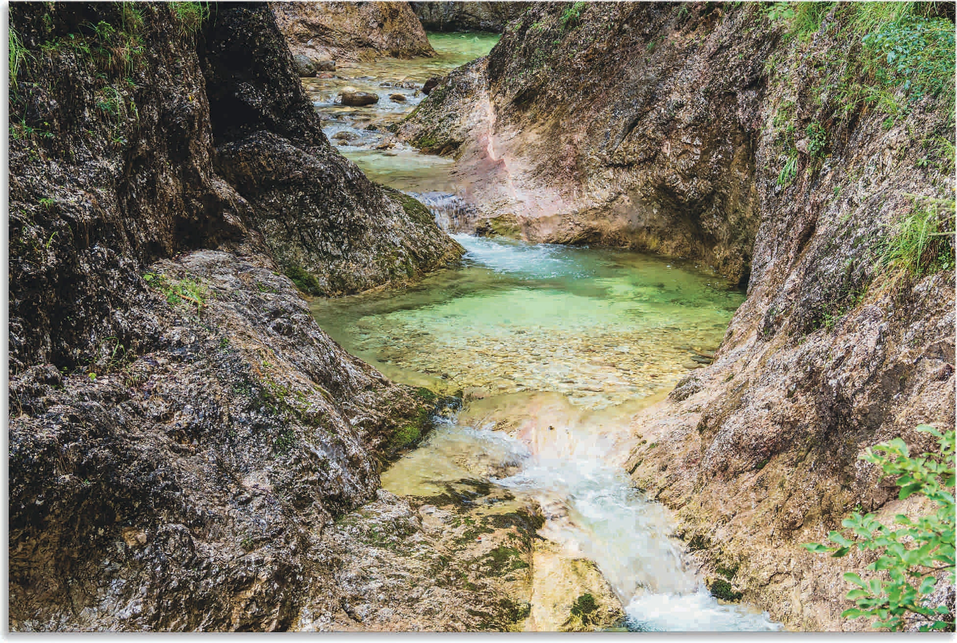 Artland Alu-Dibond-Druck »Almbachklamm im Berchtesgadener Land«, Gewässer, günstig online kaufen