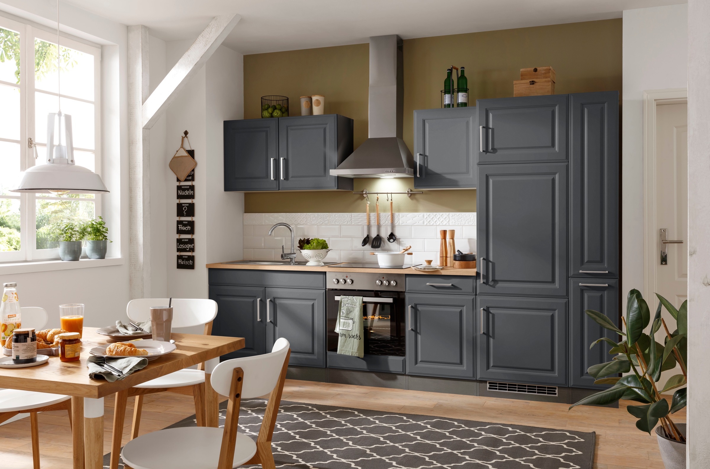 KOCHSTATION Küchenzeile »KS-Stockholm«, Breite 300 cm, mit hochwertigen MDF günstig online kaufen