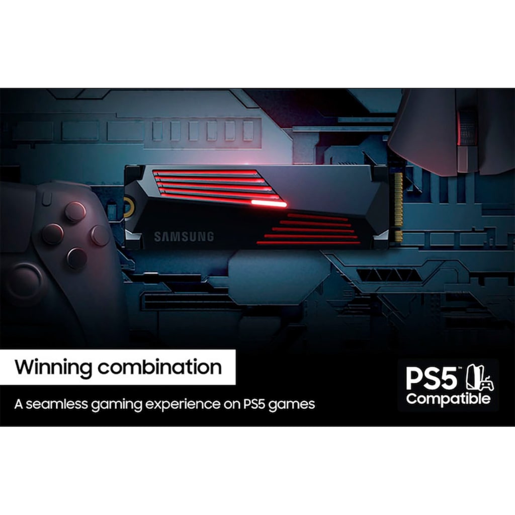 PlayStation 5 Controller »PS5 DualSense +Samsung 990 PRO Heatsink interne SSD mit 2TB«, (Set, Samsung 990 PRO Heatsink interne SSD mit 2TB)
