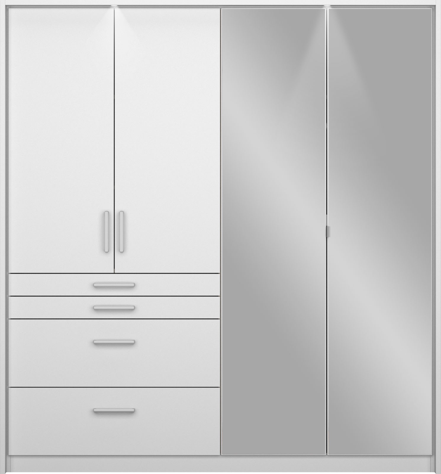 rauch Drehtürenschrank »Kleiderschrank Schrank Garderobe Garderobenschrank Topseller HOMBURG«, inkl. Passepartout, oberer Schubkasten mit Einteilung MADE IN GERMANY