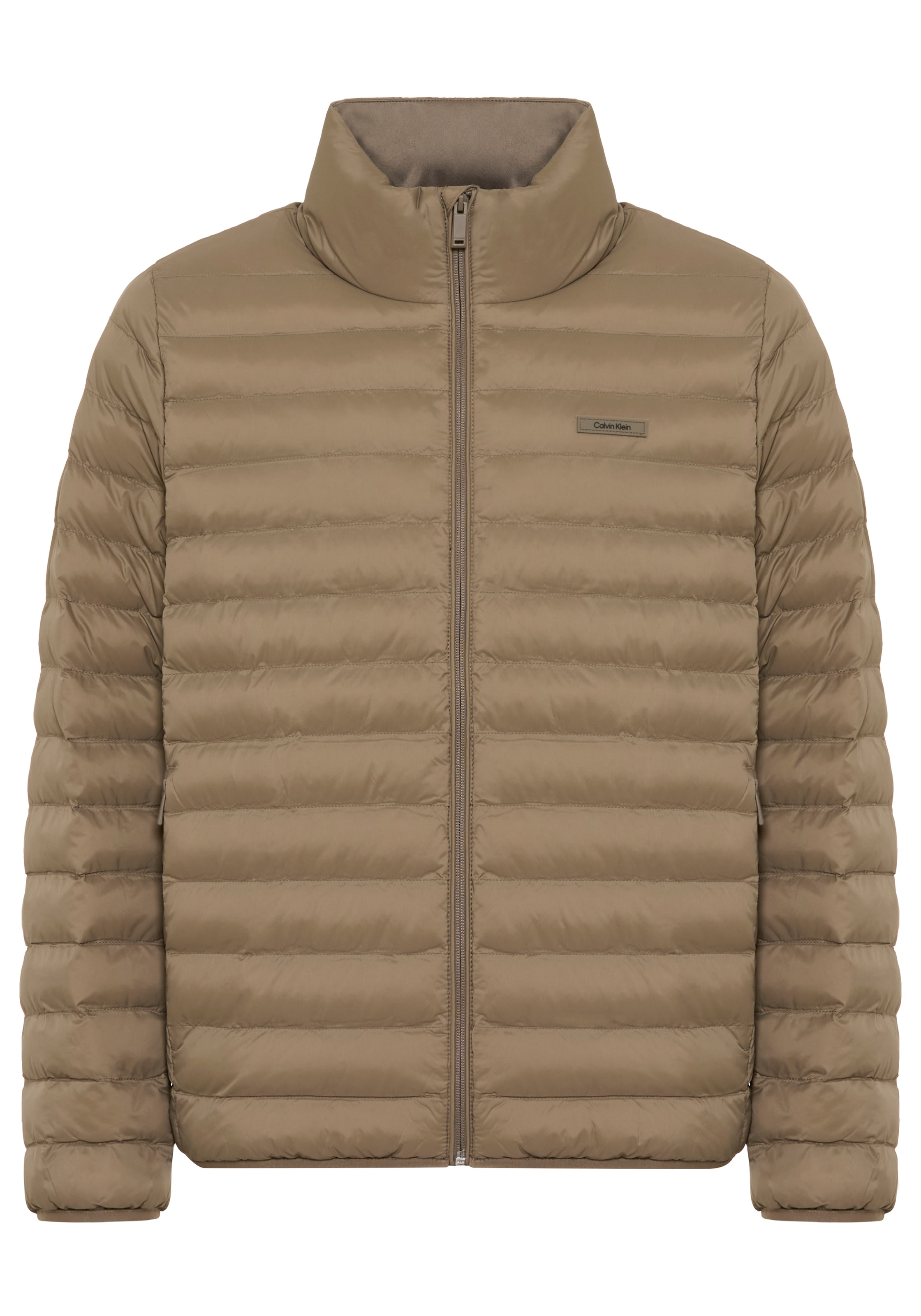 Calvin Klein Steppjacke »LS LT WT NYLN CHNNLD« ohne Kapuze Mit Rundhalsausschnitt