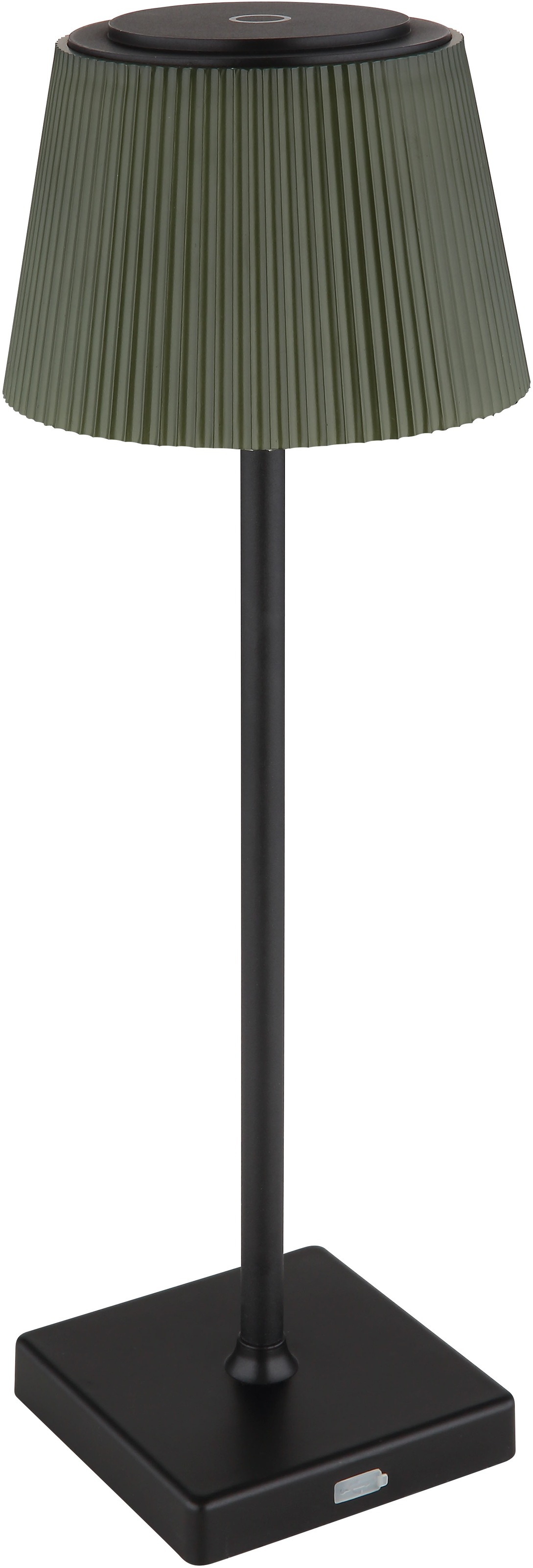 GLOBO LIGHTING LED Tischleuchte »GREGOIR«, Leuchtmittel LED-Modul | LED fest integriert, Tischlampe/Akku/IP44/Touch Ein/Aus/Touchdimmer/schwarz