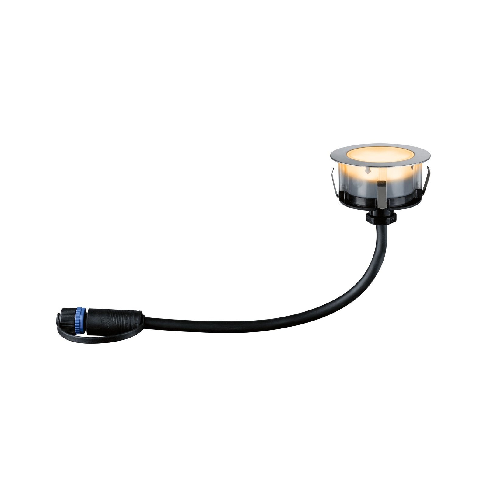 Paulmann LED Einbauleuchte »Plug & Shine Floor Basisset IP67 2200K 3x2W 21VA Silber«, 3 flammig, Bodeneinbauleuchte, Insektenfreundlich