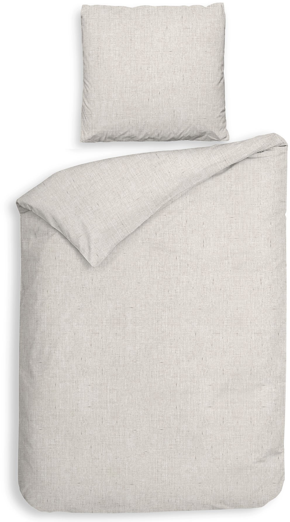 Heckett & Lane Bettwäsche »Franela« 2 Stk. tlg. Uni Design, hochwertiges Fl günstig online kaufen