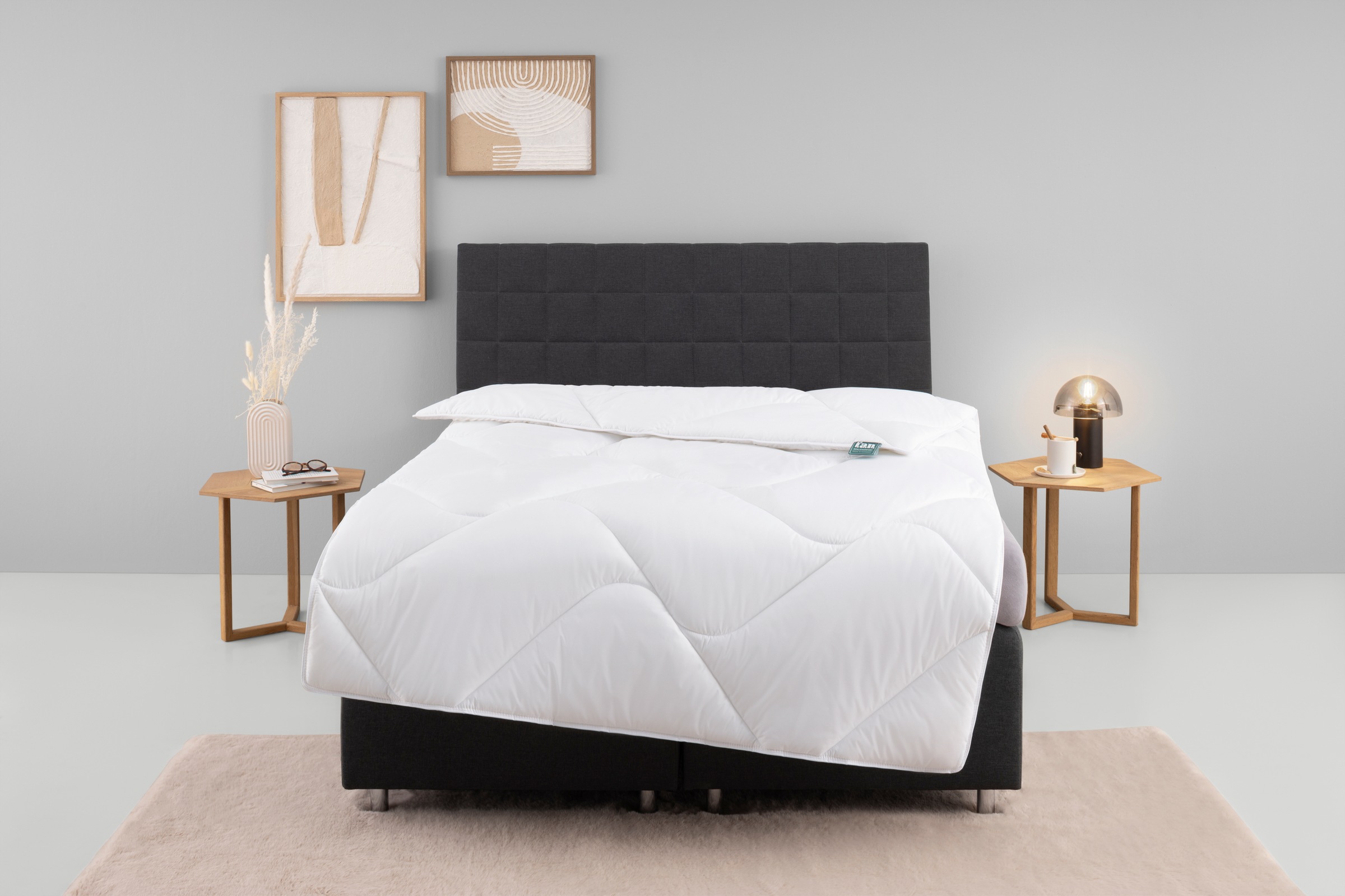 Microfaserbettdecke FAN "Microfaser kochfest, Bettdecken für Sommer und Winter, Decke", weiß, B:135cm L:200cm