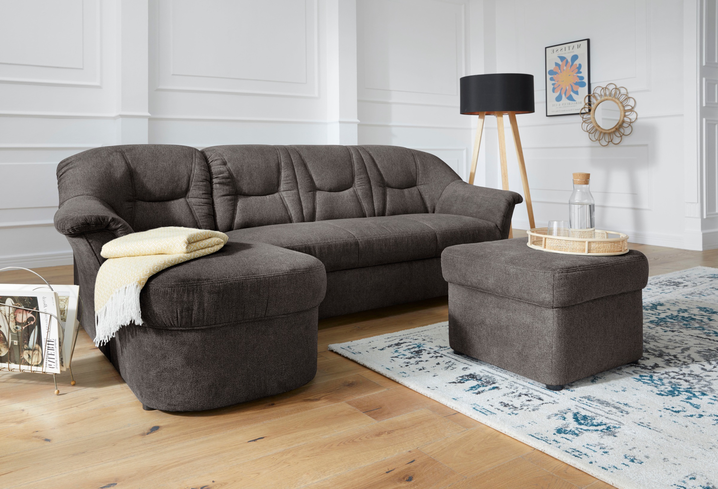 DOMO collection Ecksofa »Sarafina zeitlos und komfortabel, optional mit Fed günstig online kaufen