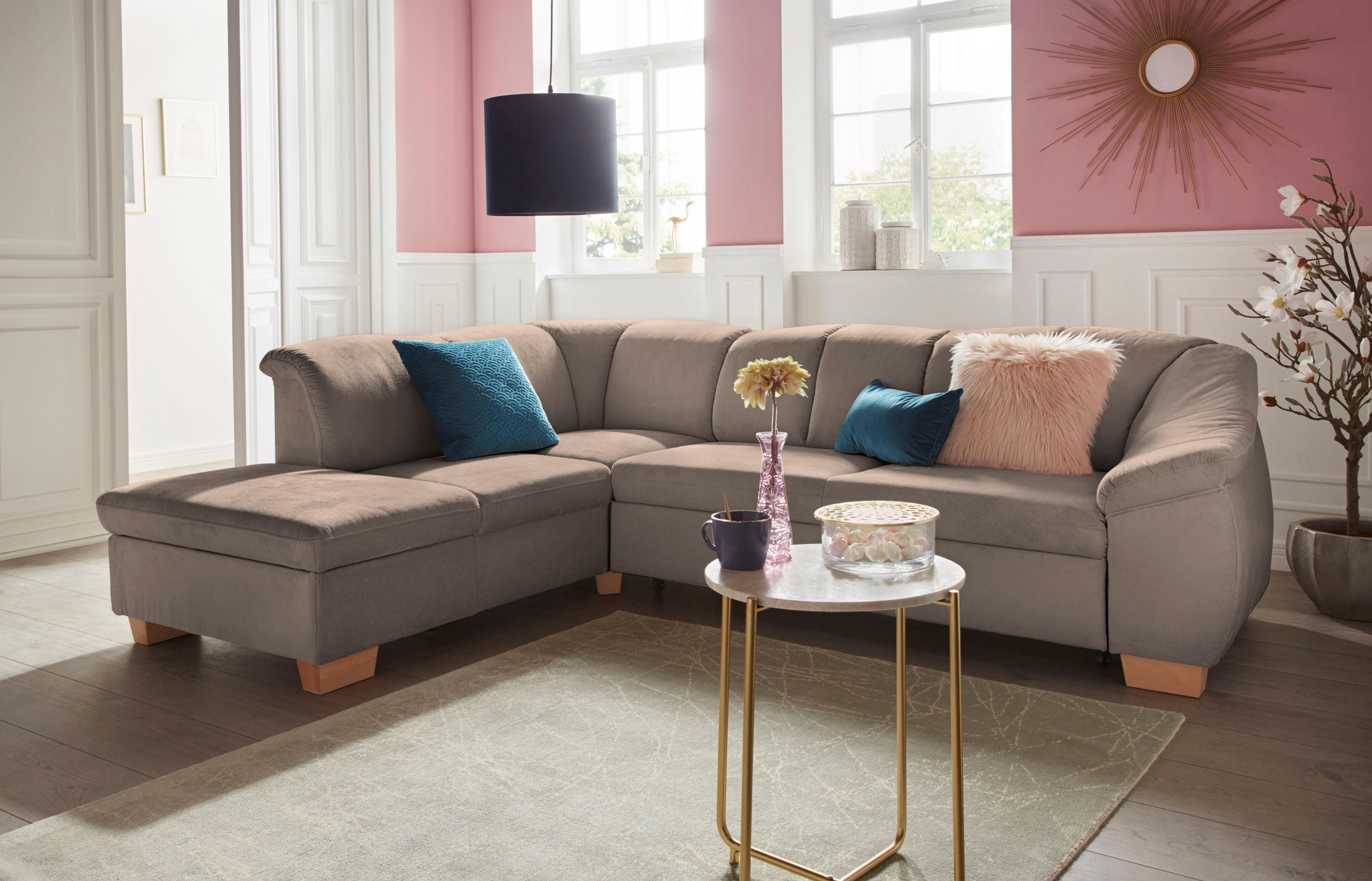 sit&more Ecksofa »Santo L-Form« mit Federkern, wahlweise mit Bettfunktion u günstig online kaufen