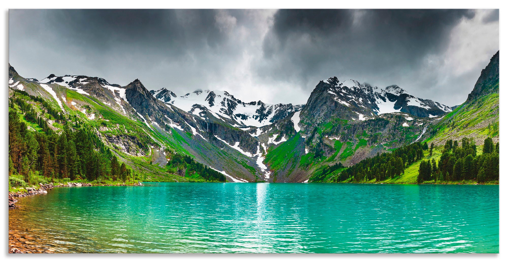 Artland Wandbild »Bergsee«, Berge, (1 St.), als Alubild, Outdoorbild, Leinw günstig online kaufen